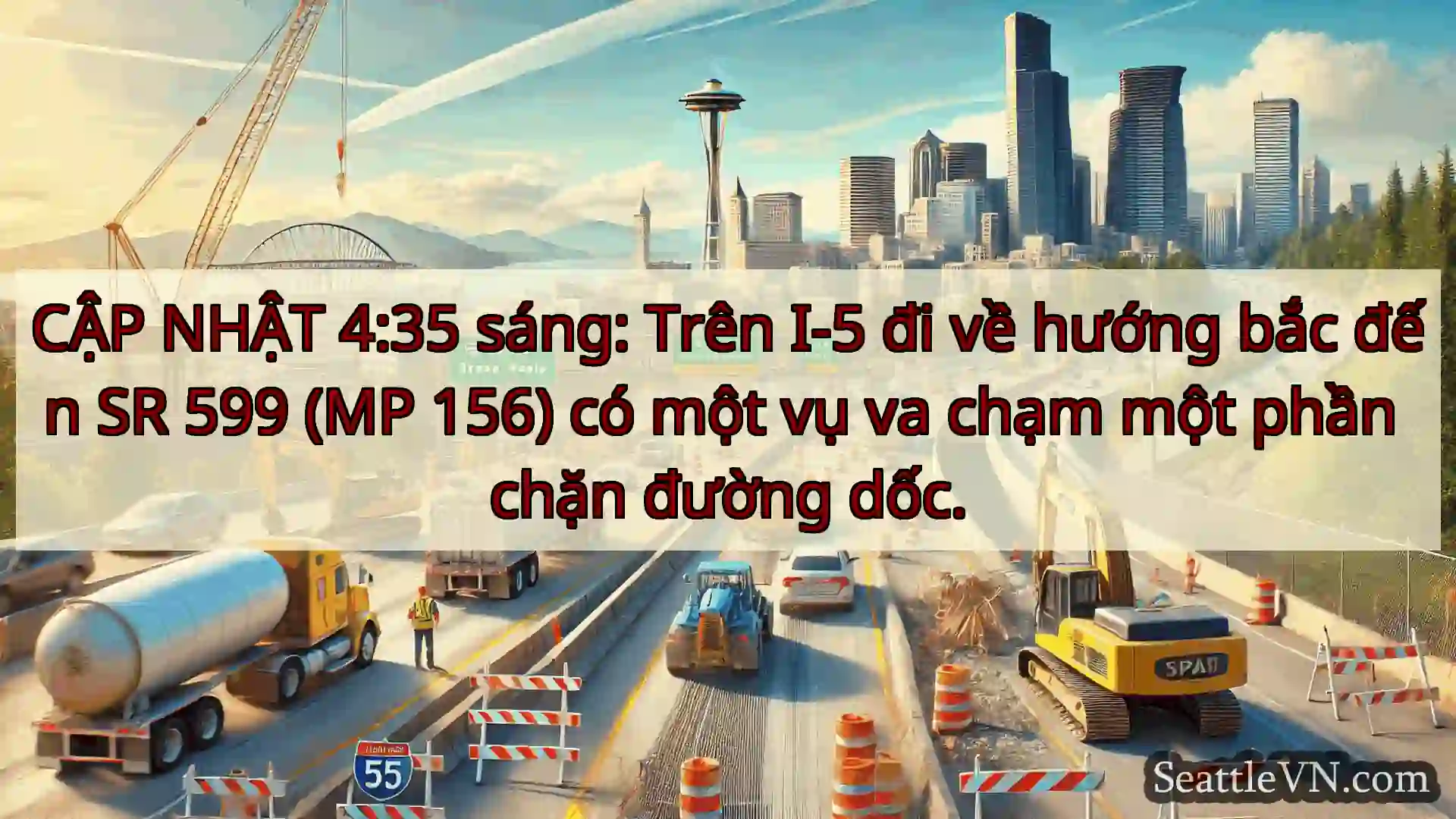 Tin tức Vận tải Seattle CẬP NHẬT 4:35 sáng: Trên I-5 đi về