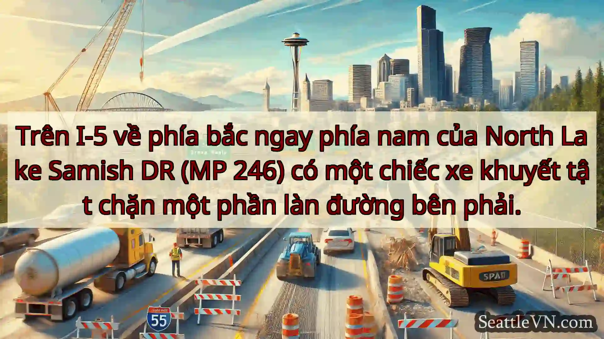 Tin tức Vận tải Seattle Trên I-5 về phía bắc ngay phía nam