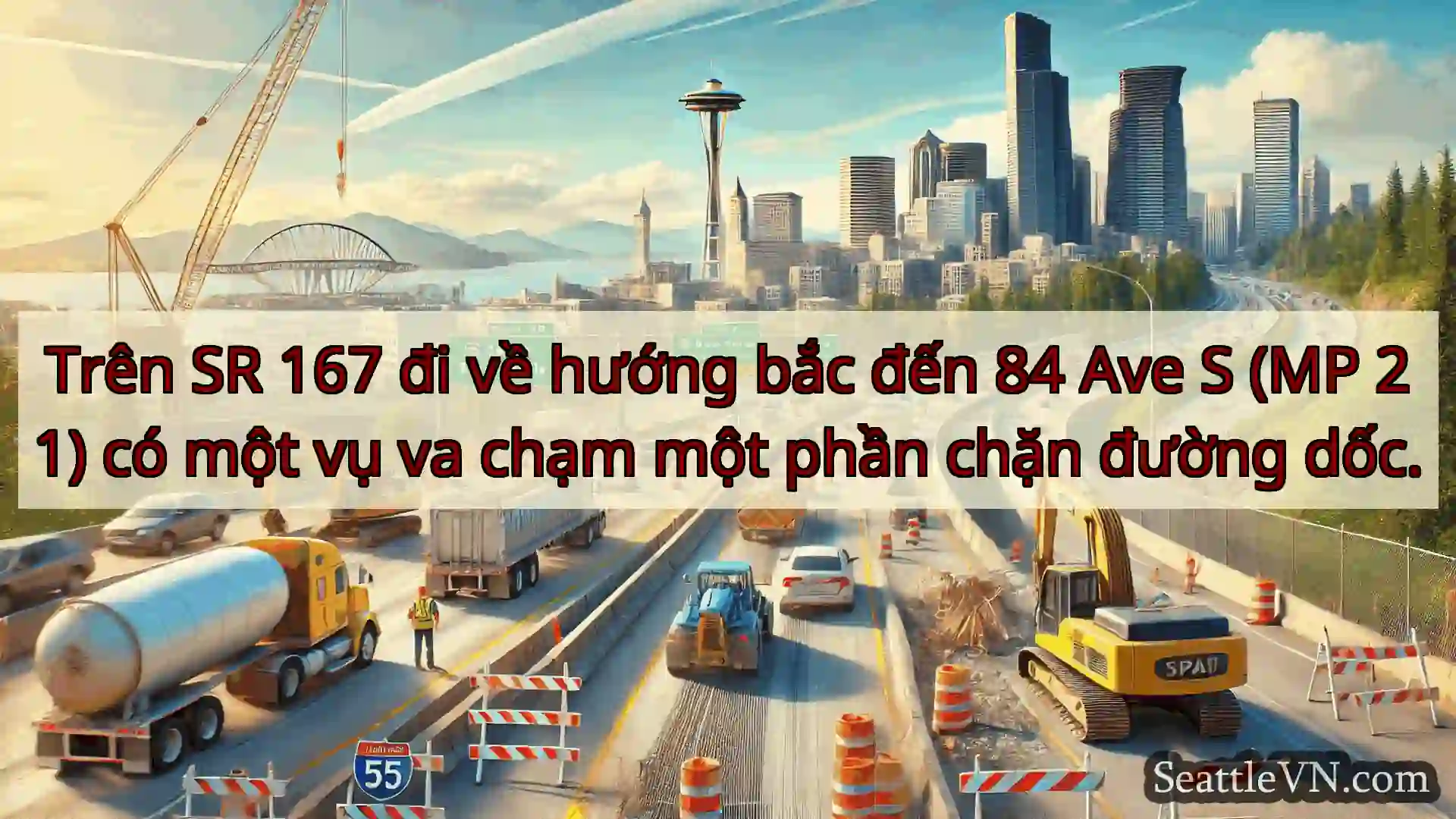 Tin tức Vận tải Seattle Trên SR 167 đi về hướng bắc đến 84