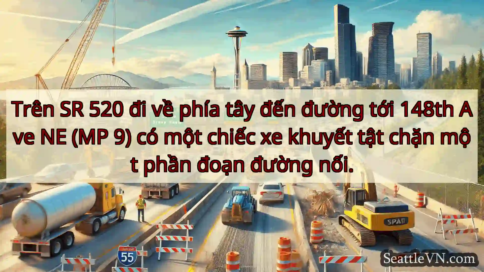 Tin tức Vận tải Seattle Trên SR 520 đi về phía tây đến