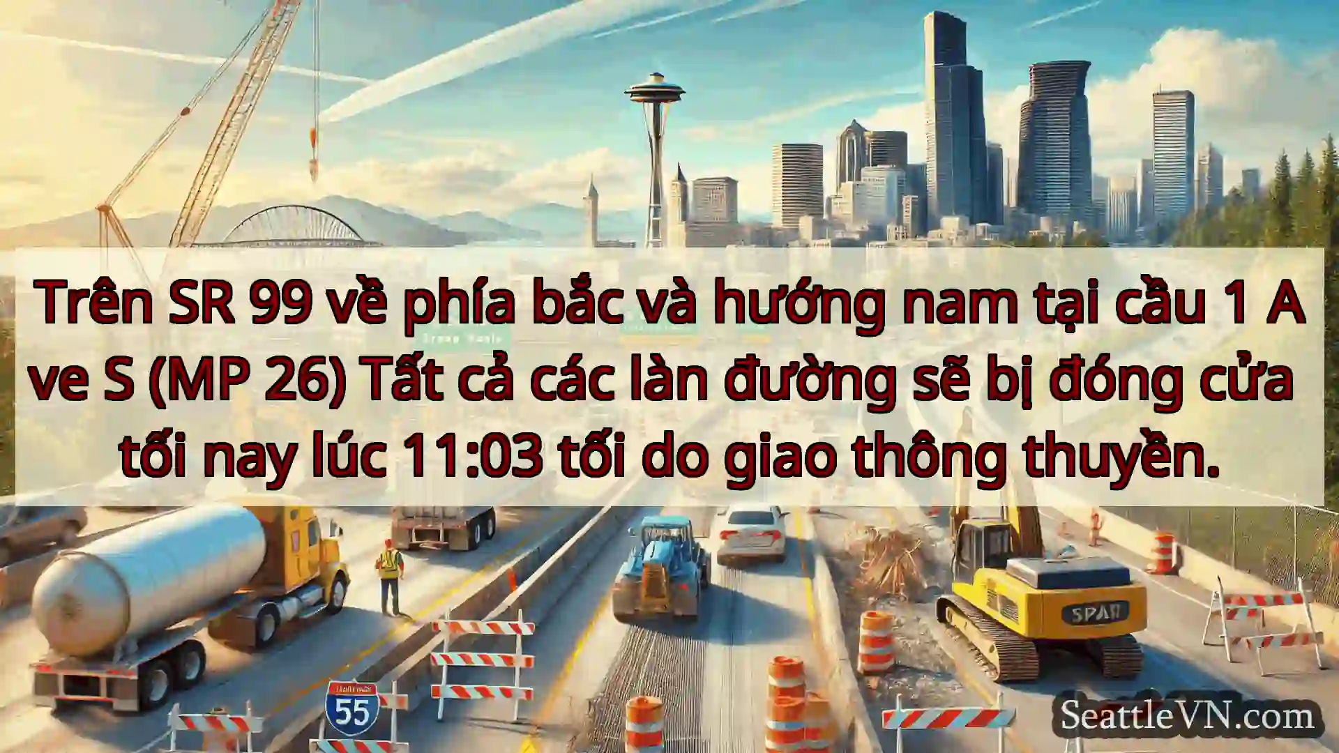 Tin tức Vận tải Seattle Trên SR 99 về phía bắc và hướng