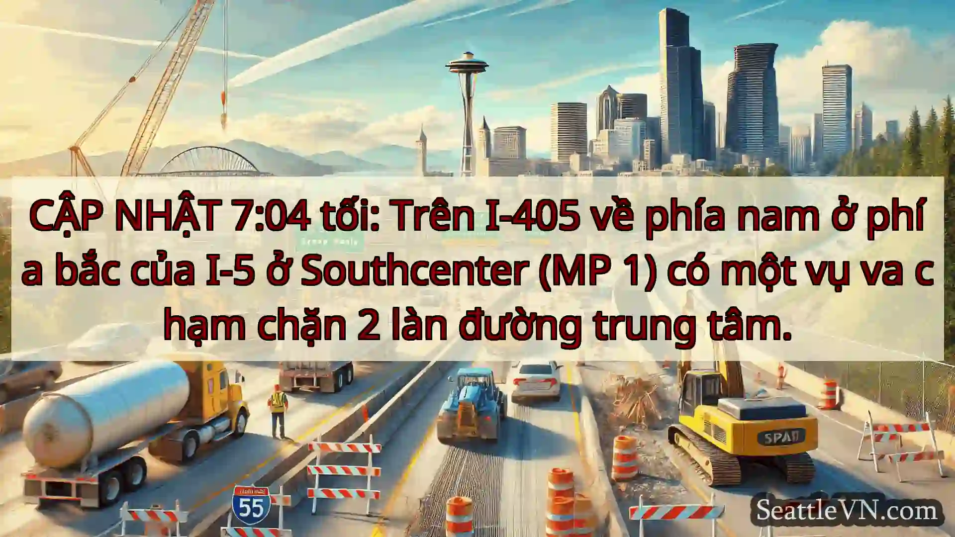 Tin tức Vận tải Seattle CẬP NHẬT 7:04 tối: Trên I-405 về