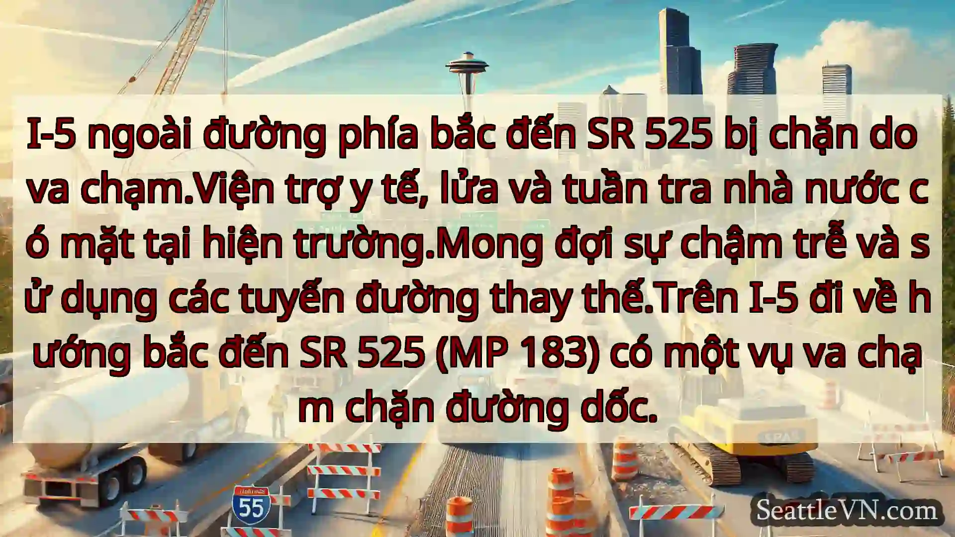 Tin tức Vận tải Seattle I-5 ngoài đường phía bắc đến SR