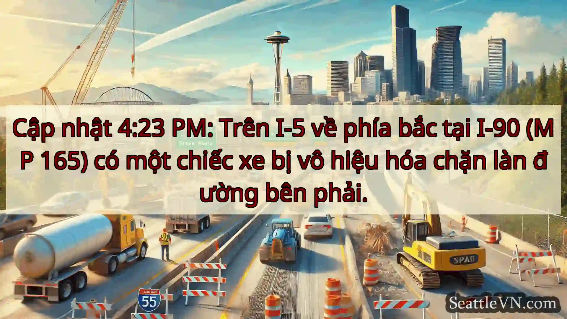 Tin tức Vận tải Seattle Cập nhật 4:23 PM: Trên I-5 về phía
