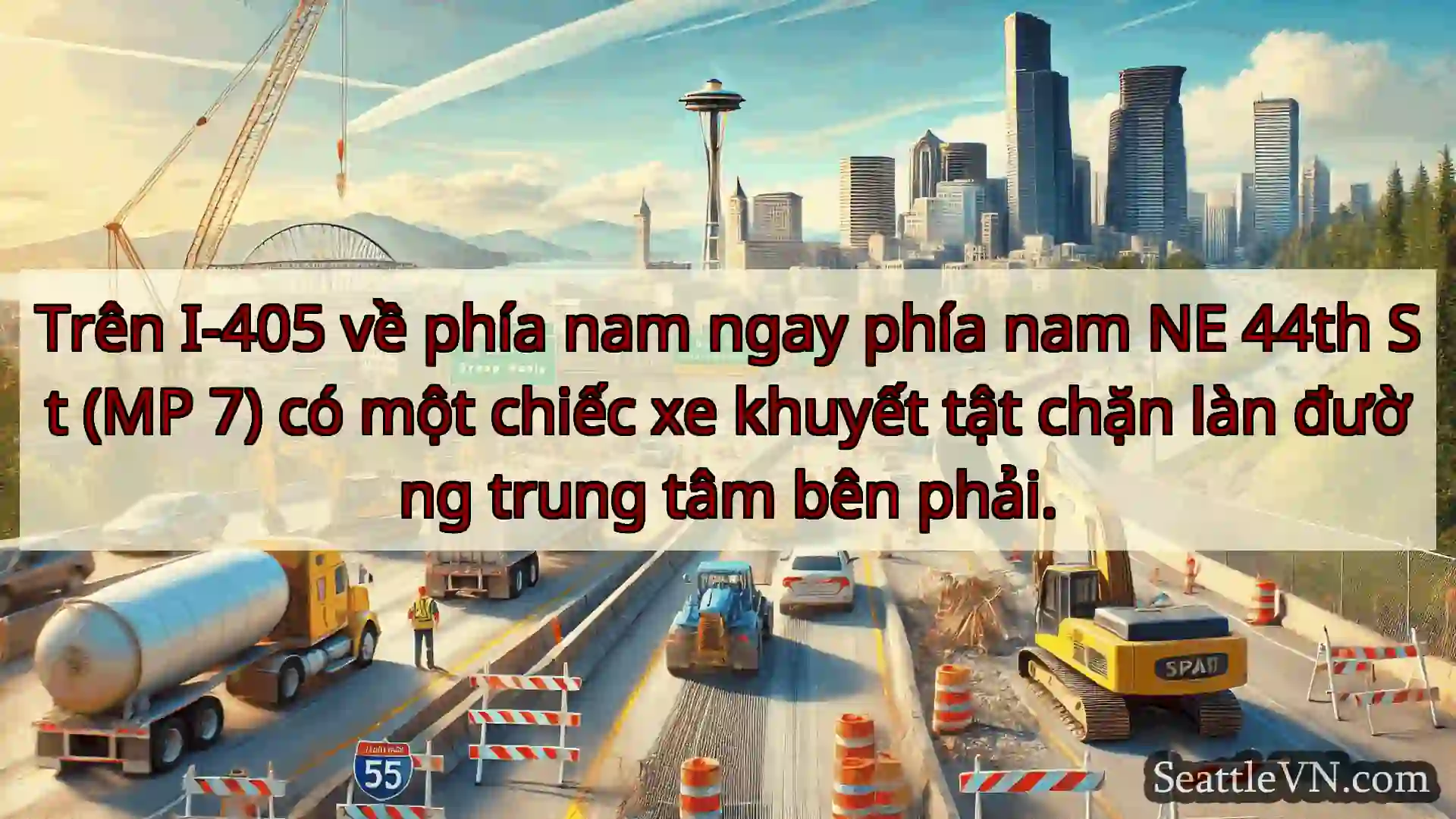 Tin tức Vận tải Seattle Trên I-405 về phía nam ngay phía
