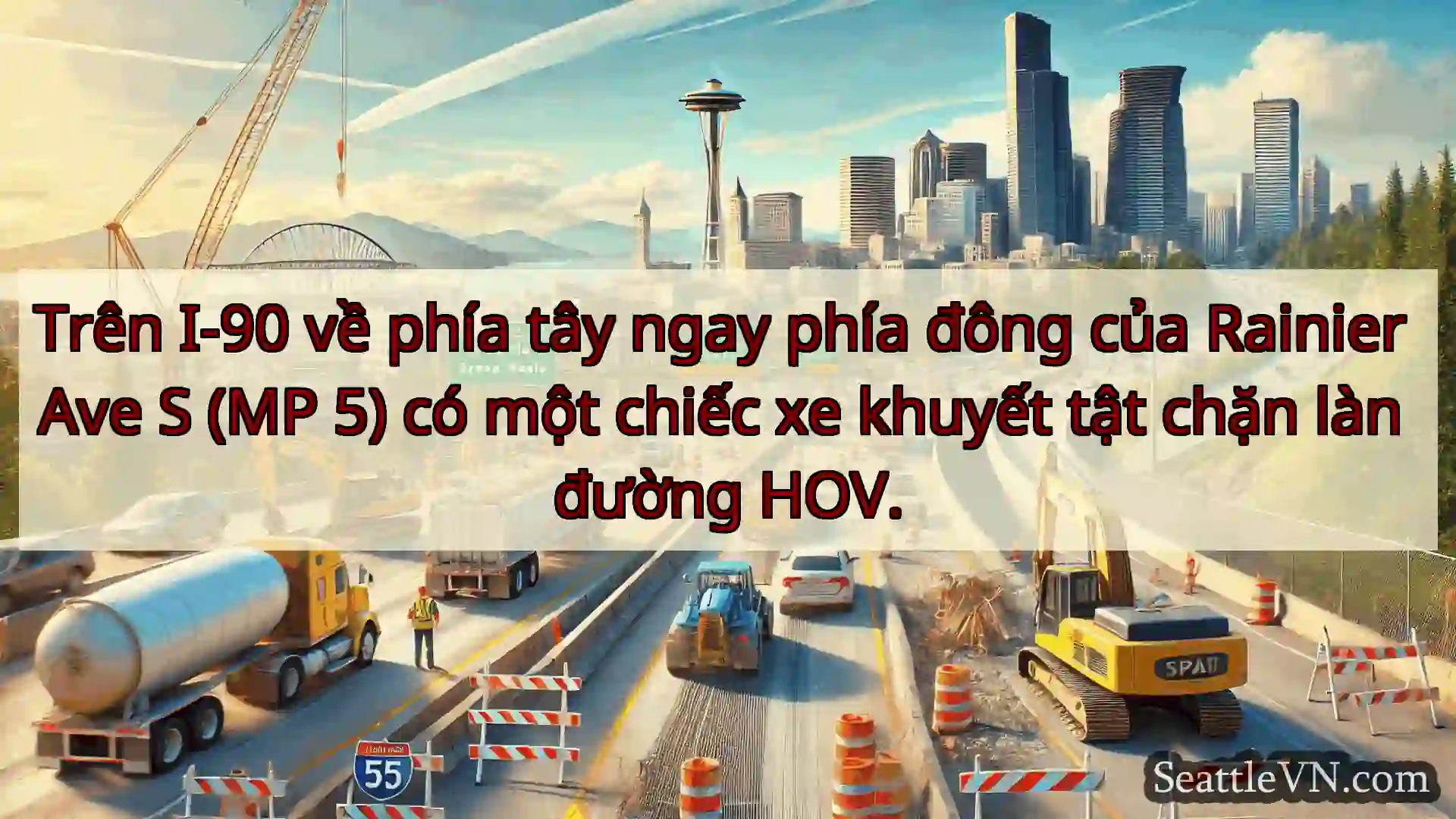 Tin tức Vận tải Seattle Trên I-90 về phía tây ngay phía