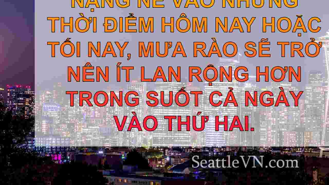 Seattle để tận hưởng thời tiết khô hơn