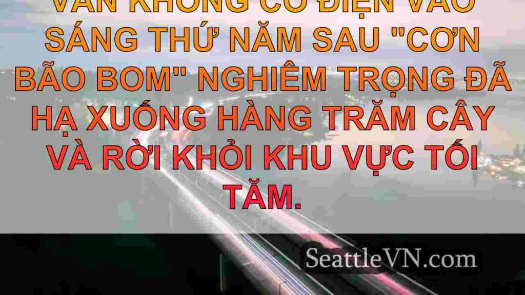 Cư dân Đảo Mercer vẫn ở trong bóng tối