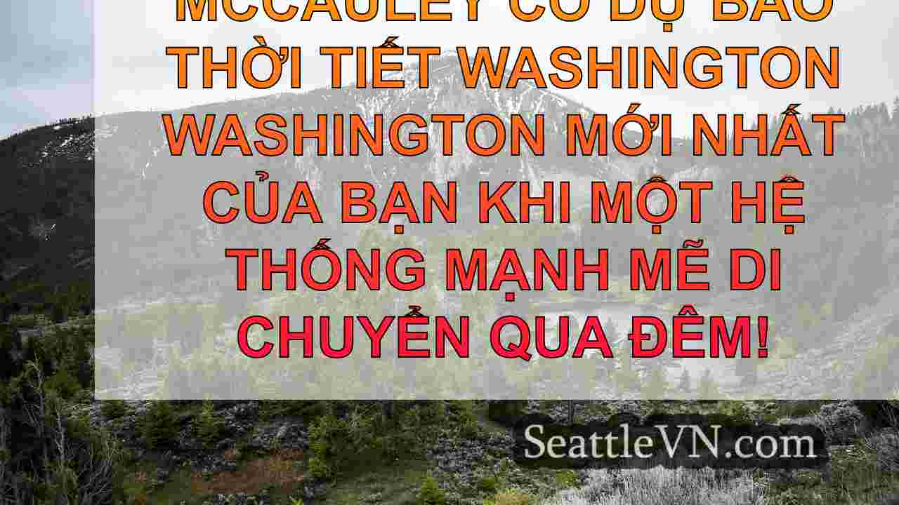 Thời tiết Seattle: Gió mạnh, mưa lớn và