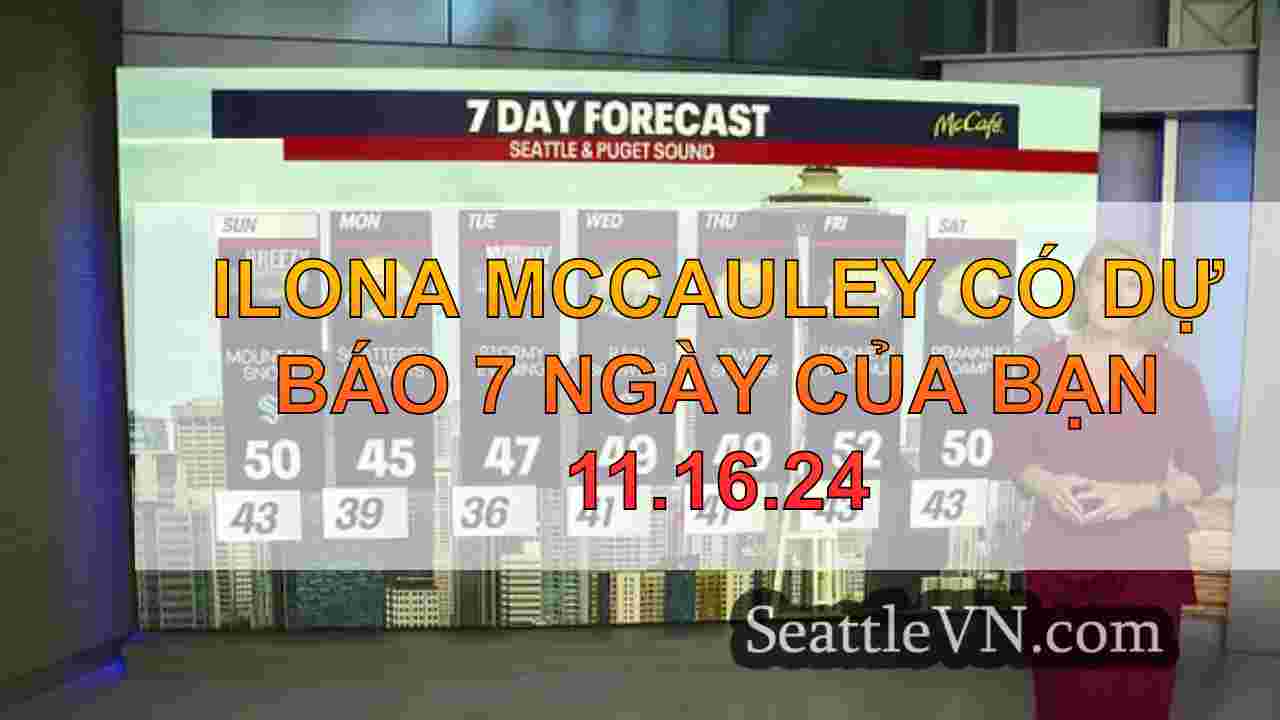 Thời tiết Seattle: Bão khu vực âm thanh