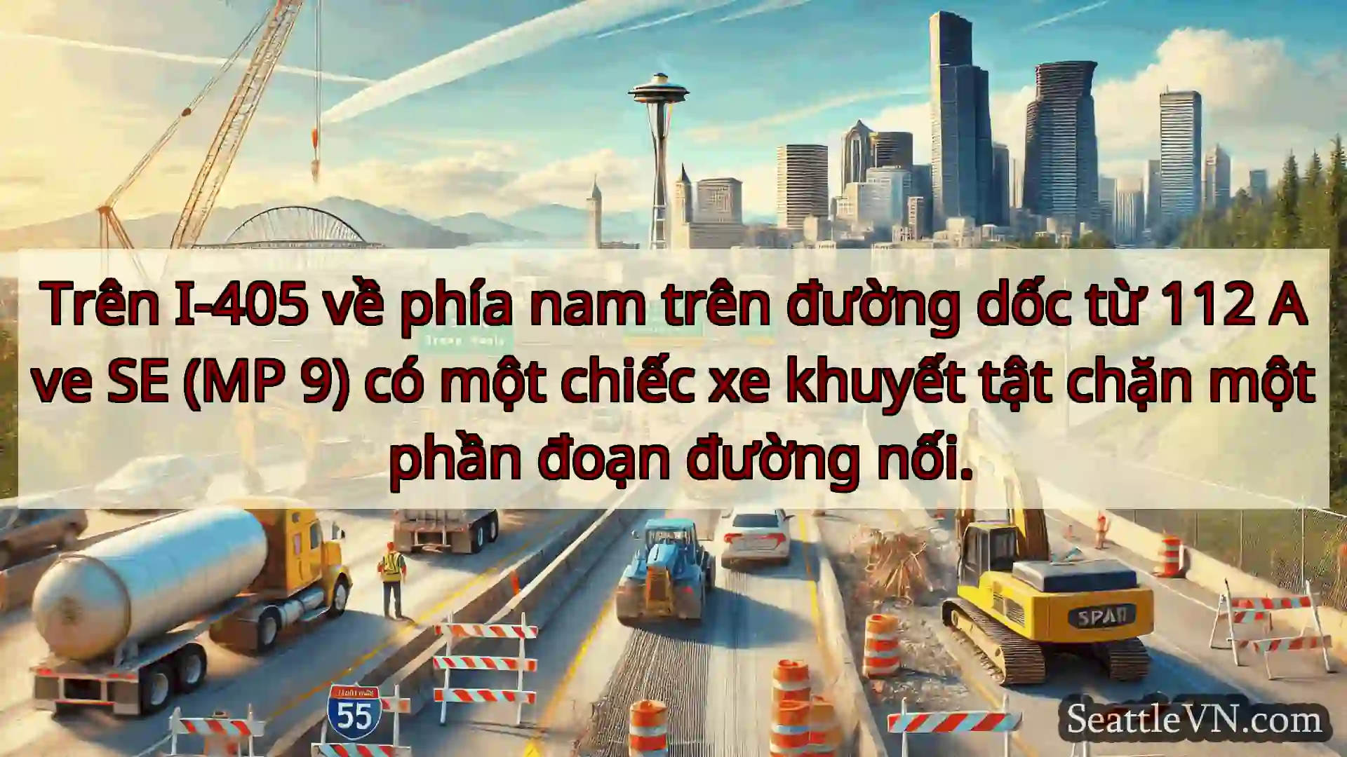 Tin tức Vận tải Seattle Trên I-405 về phía nam trên đường