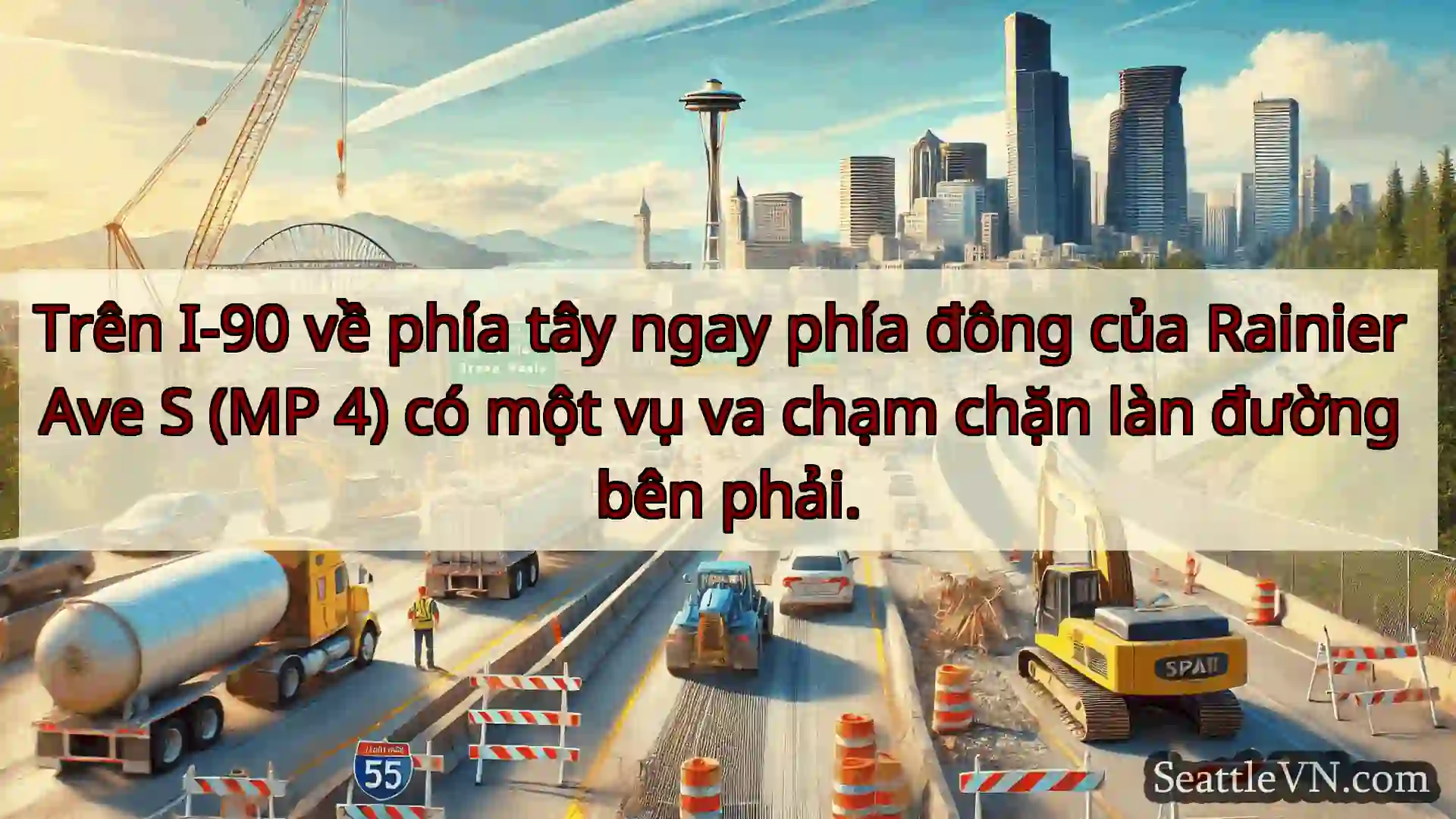 Tin tức Vận tải Seattle Trên I-90 về phía tây ngay phía