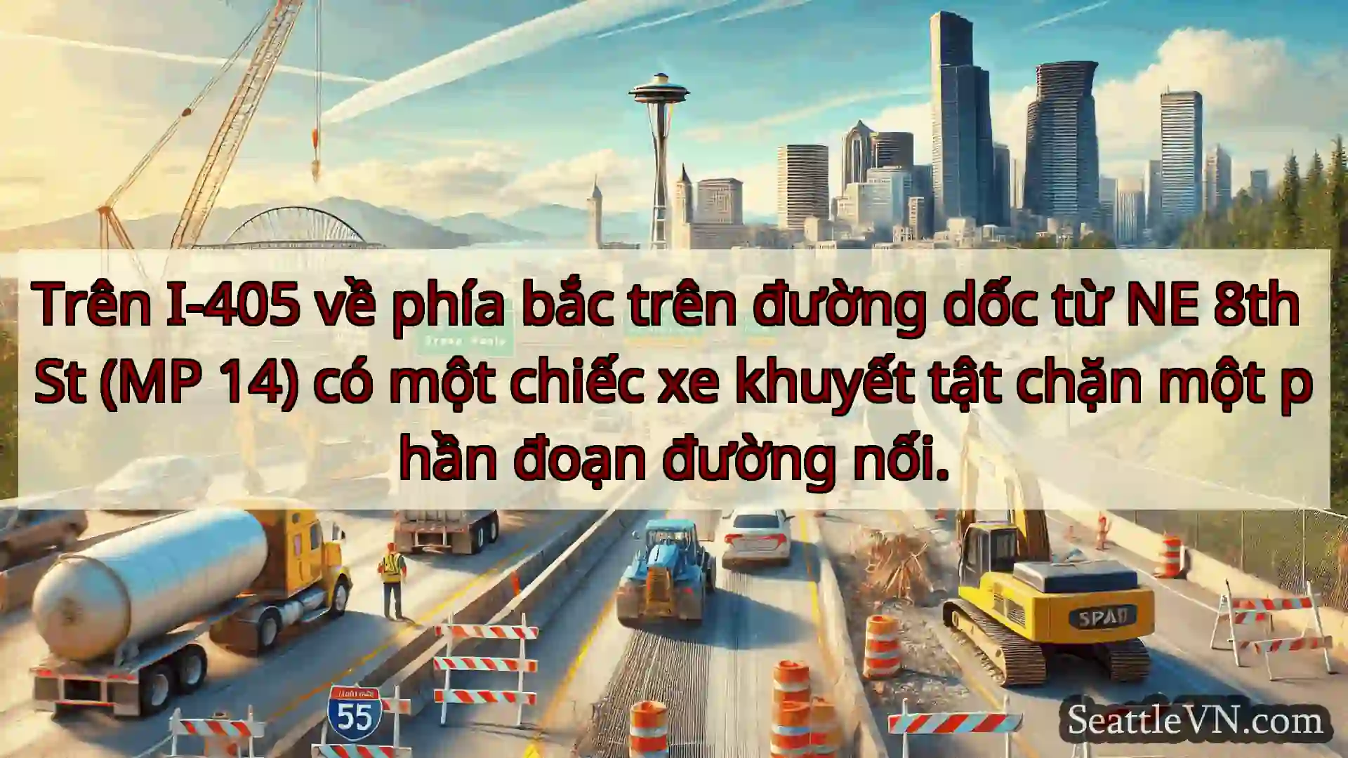 Tin tức Vận tải Seattle Trên I-405 về phía bắc trên đường