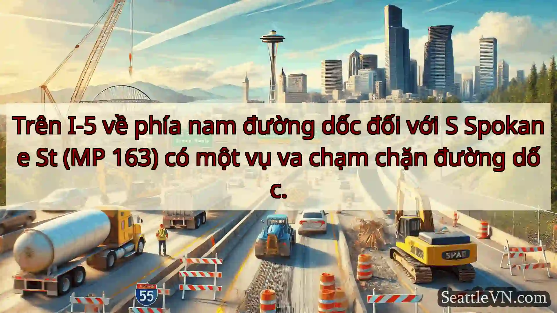 Tin tức Vận tải Seattle Trên I-5 về phía nam đường dốc đối