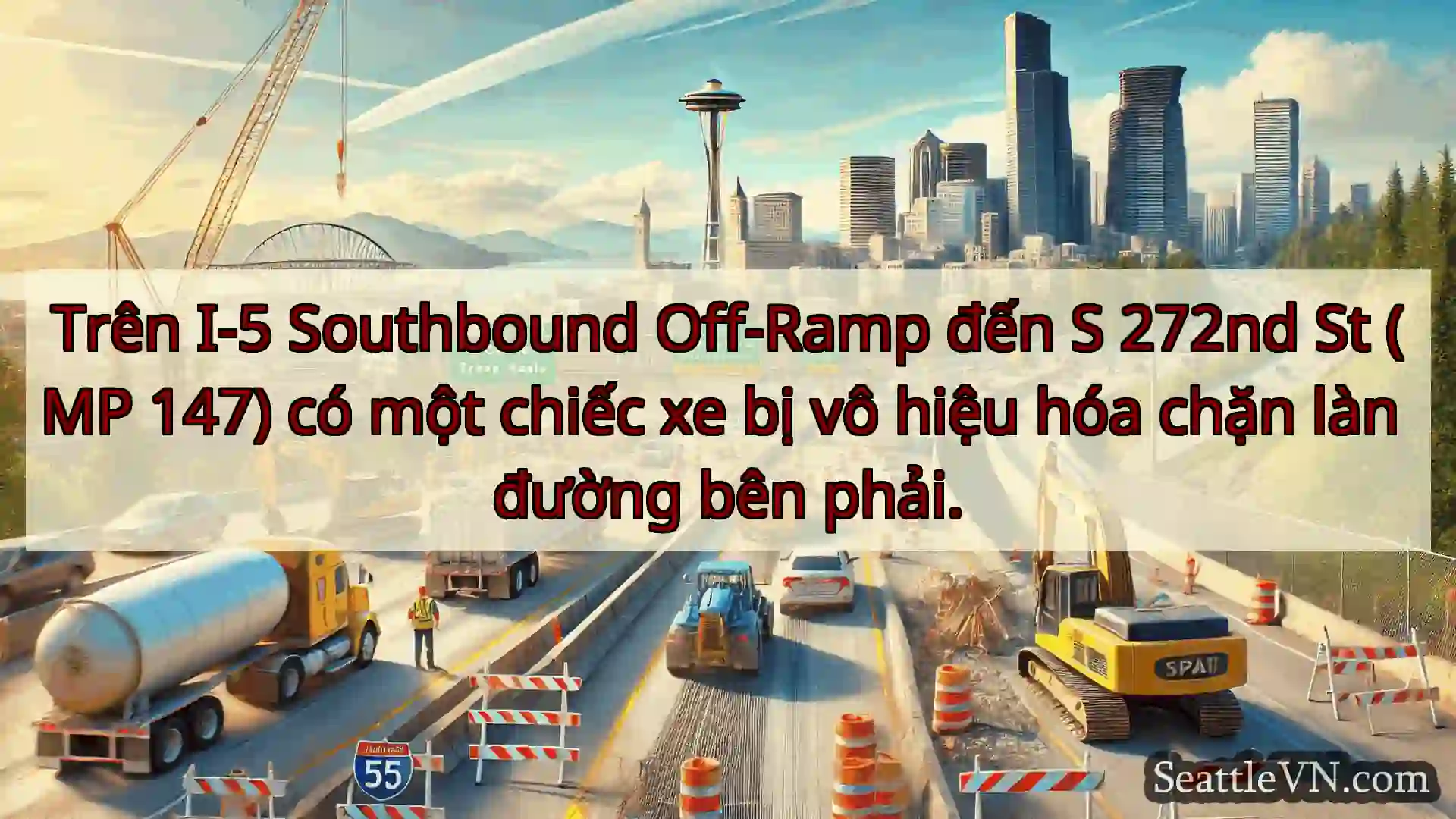 Tin tức Vận tải Seattle Trên I-5 Southbound Off-Ramp đến S