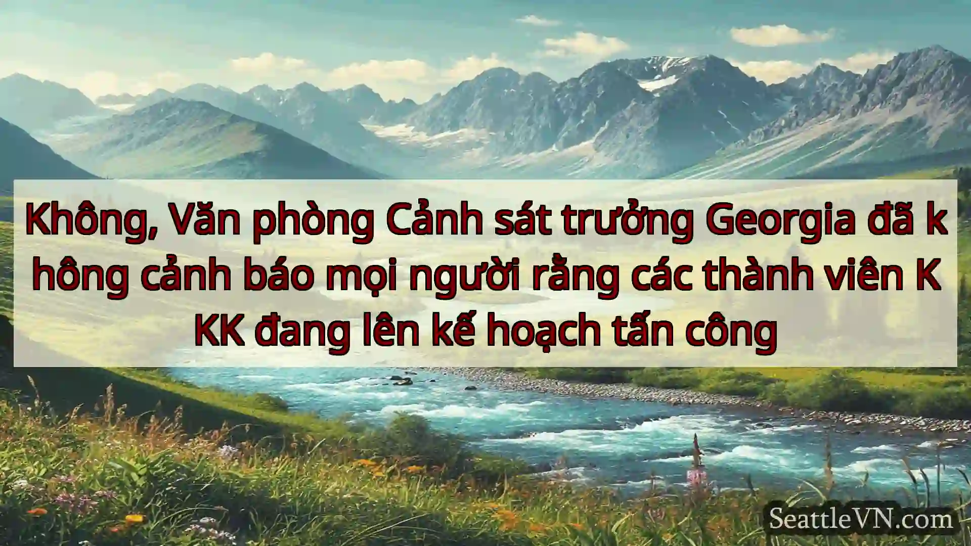 tin tức seattle Không, Văn phòng Cảnh sát trưởng
