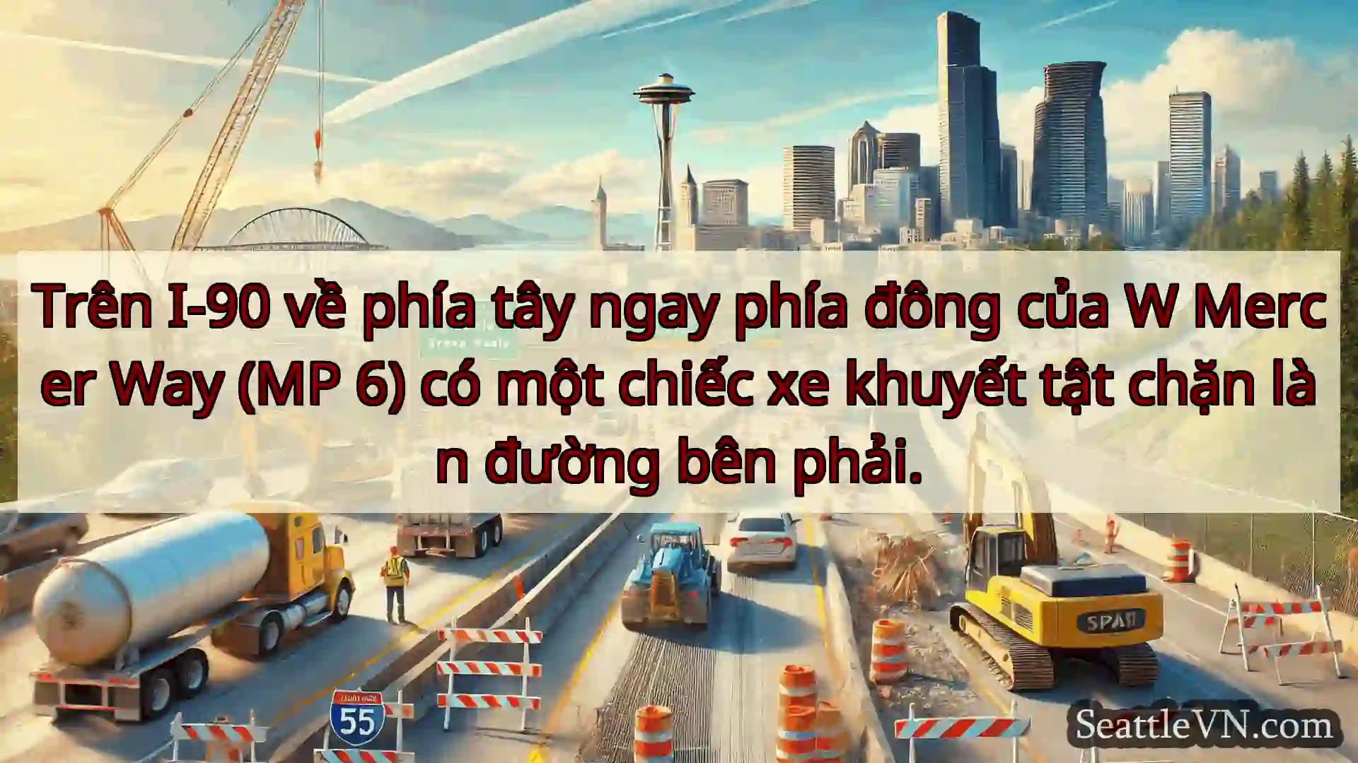 Tin tức Vận tải Seattle Trên I-90 về phía tây ngay phía