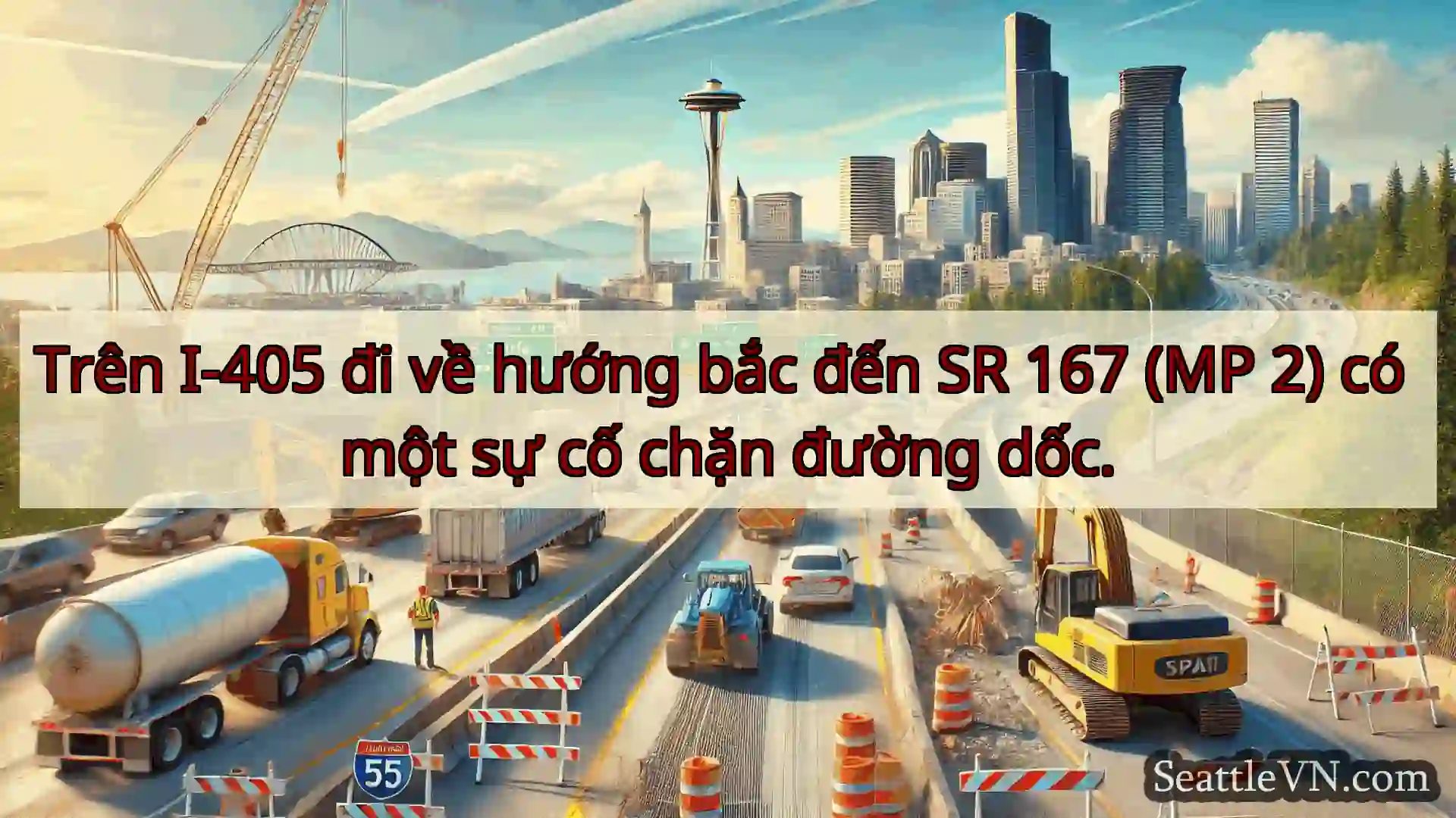 Tin tức Vận tải Seattle Trên I-405 đi về hướng bắc đến SR