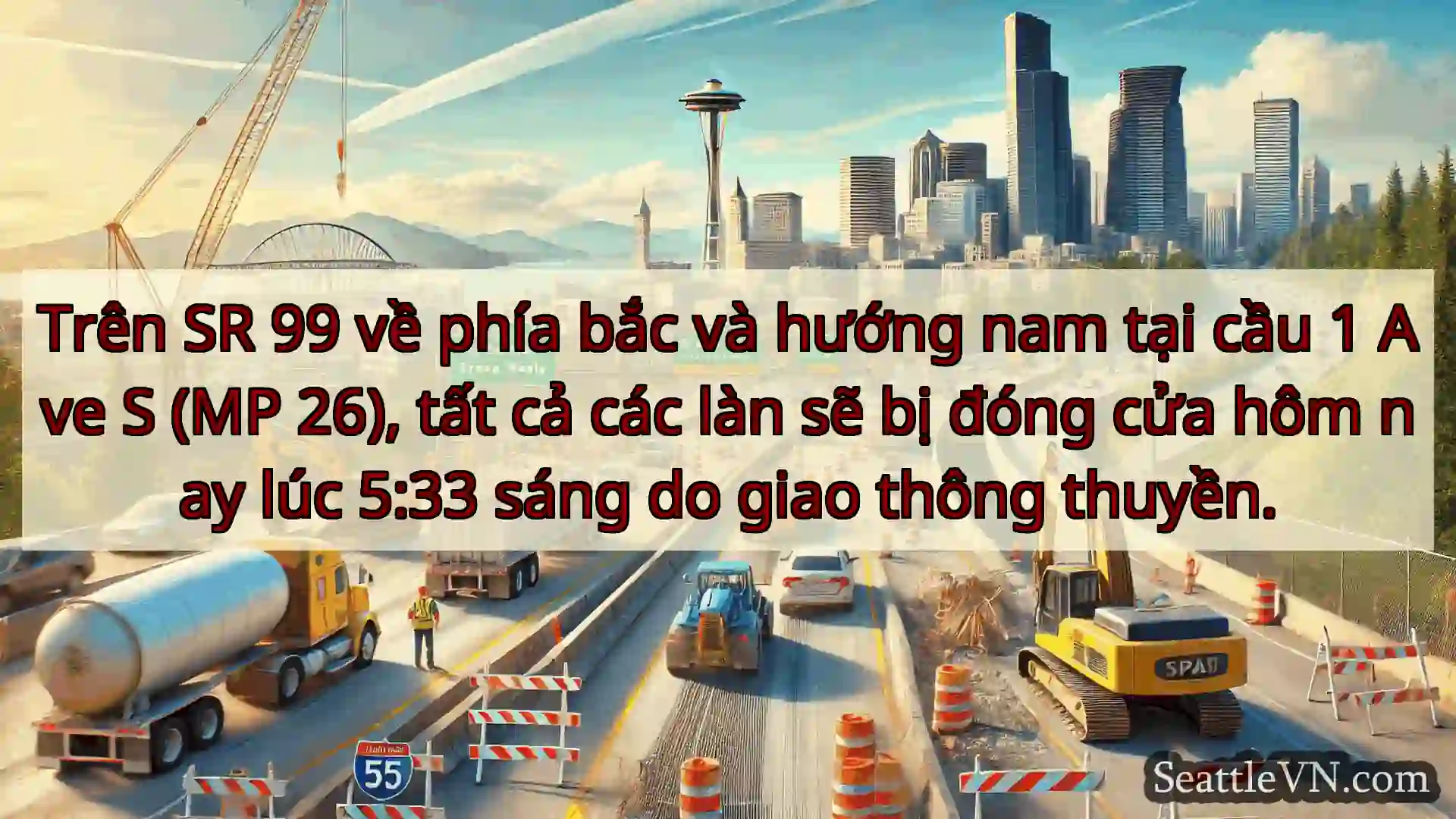 Tin tức Vận tải Seattle Trên SR 99 về phía bắc và hướng