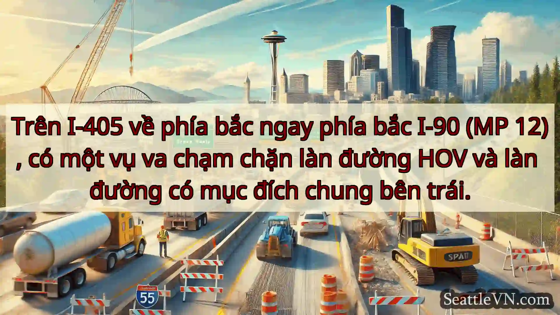 Tin tức Vận tải Seattle Trên I-405 về phía bắc ngay phía