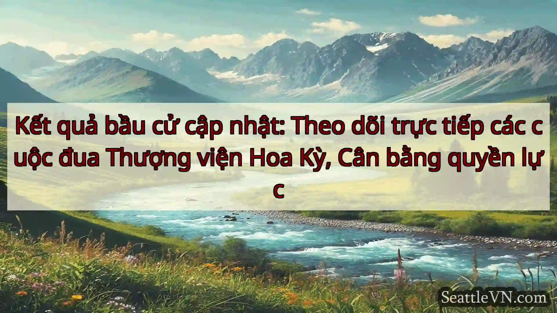 tin tức seattle Kết quả bầu cử cập nhật: Theo dõi