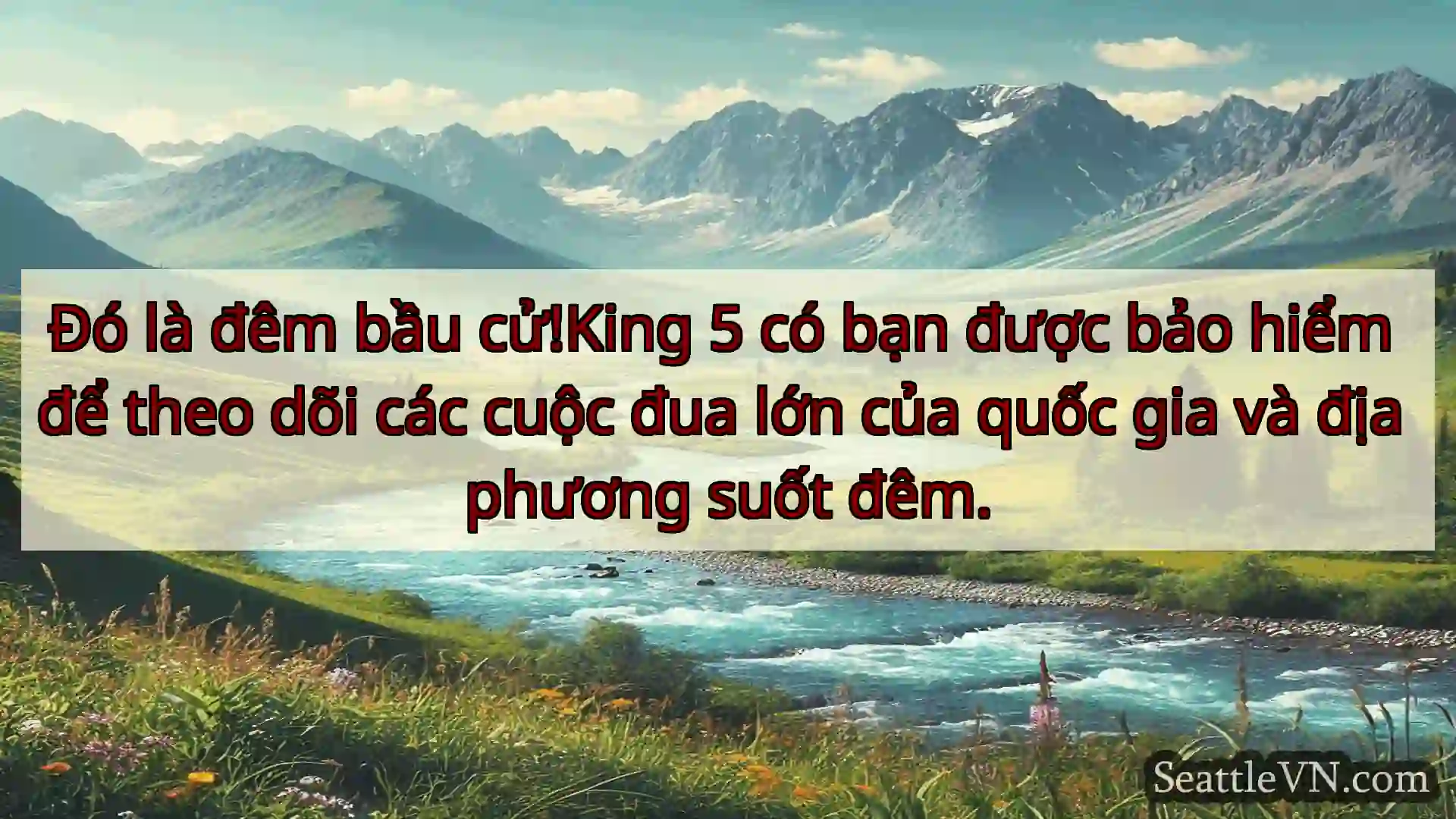 tin tức seattle Đó là đêm bầu cử!King 5 có bạn