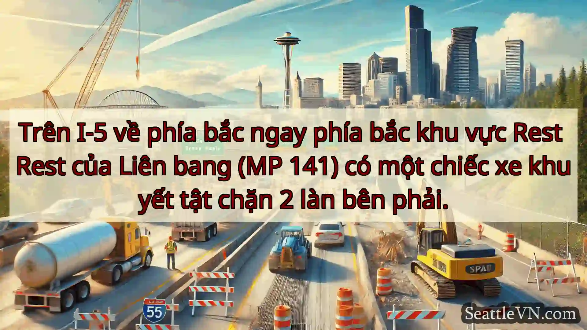 Tin tức Vận tải Seattle Trên I-5 về phía bắc ngay phía bắc