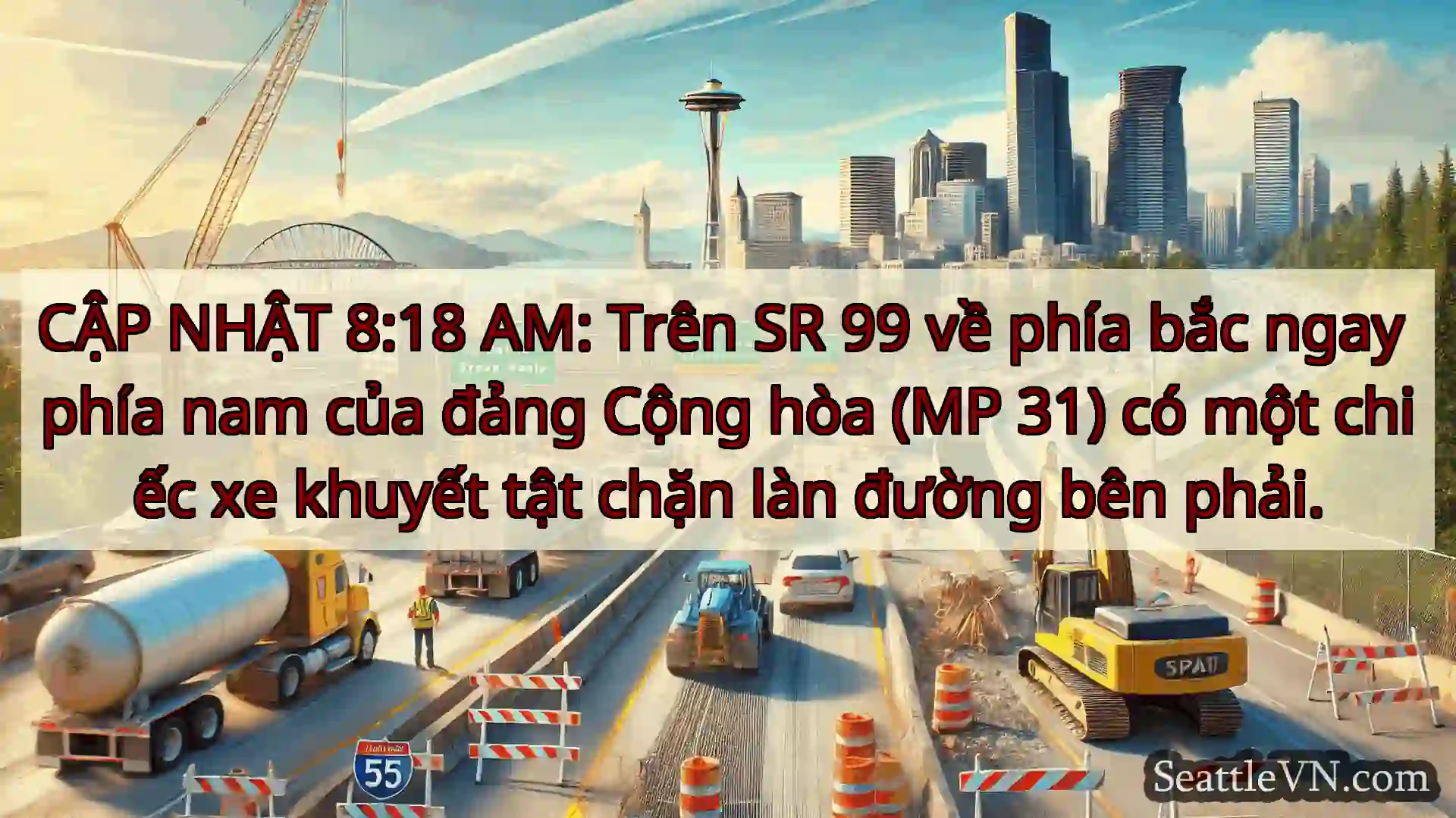 Tin tức Vận tải Seattle CẬP NHẬT 8:18 AM: Trên SR 99 về