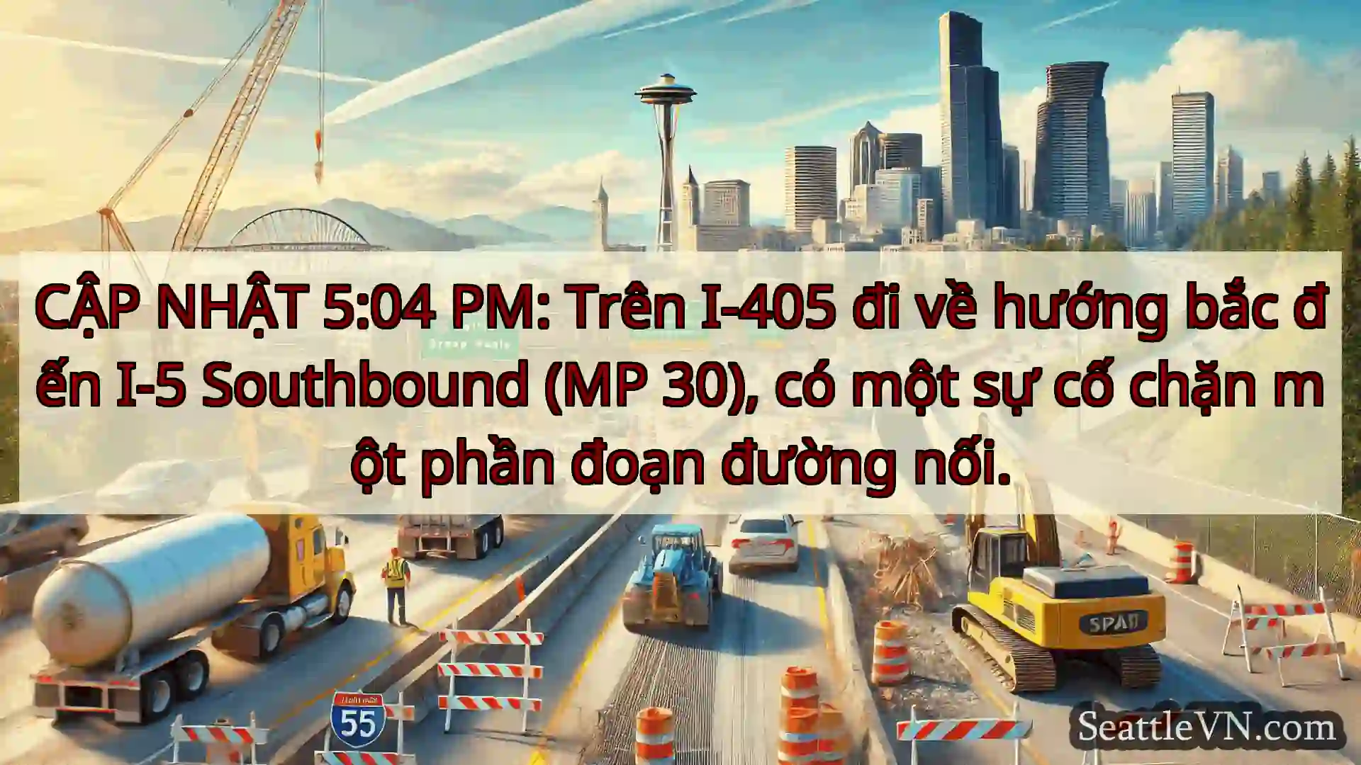 Tin tức Vận tải Seattle CẬP NHẬT 5:04 PM: Trên I-405 đi về