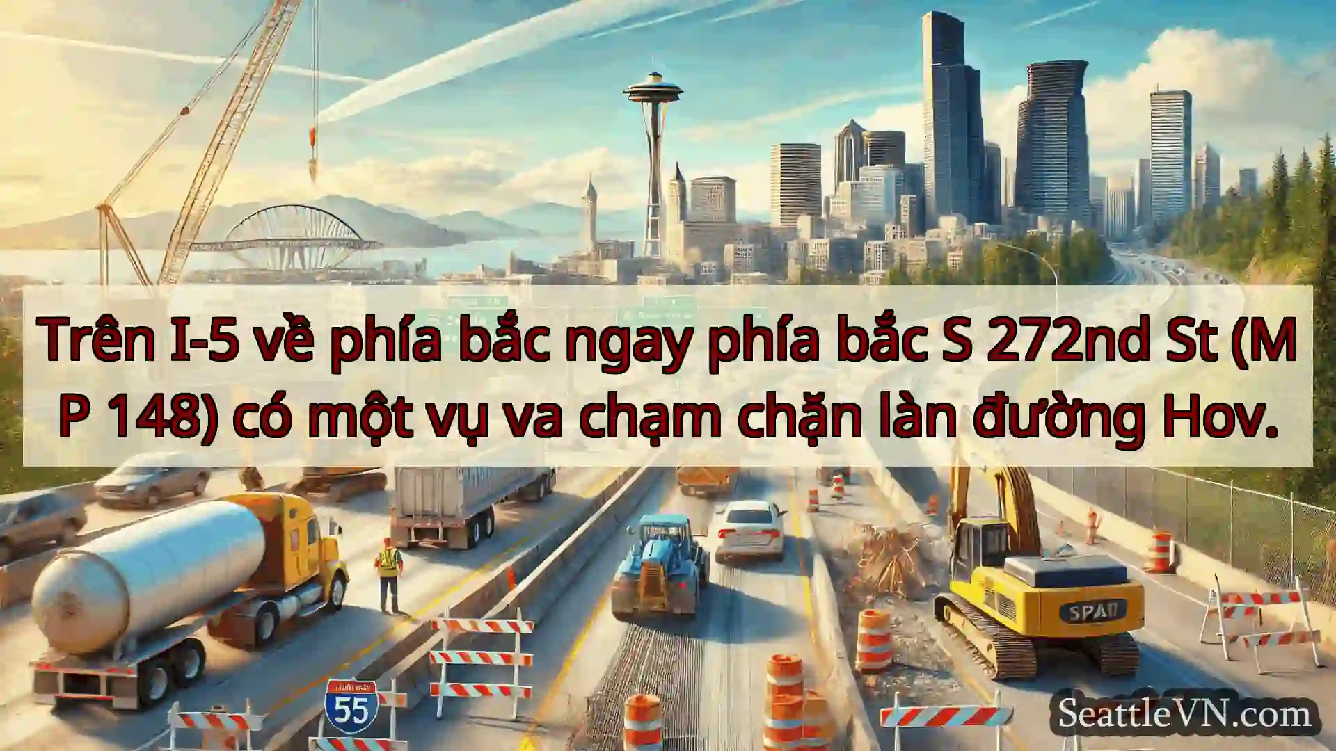 Tin tức Vận tải Seattle Trên I-5 về phía bắc ngay phía bắc