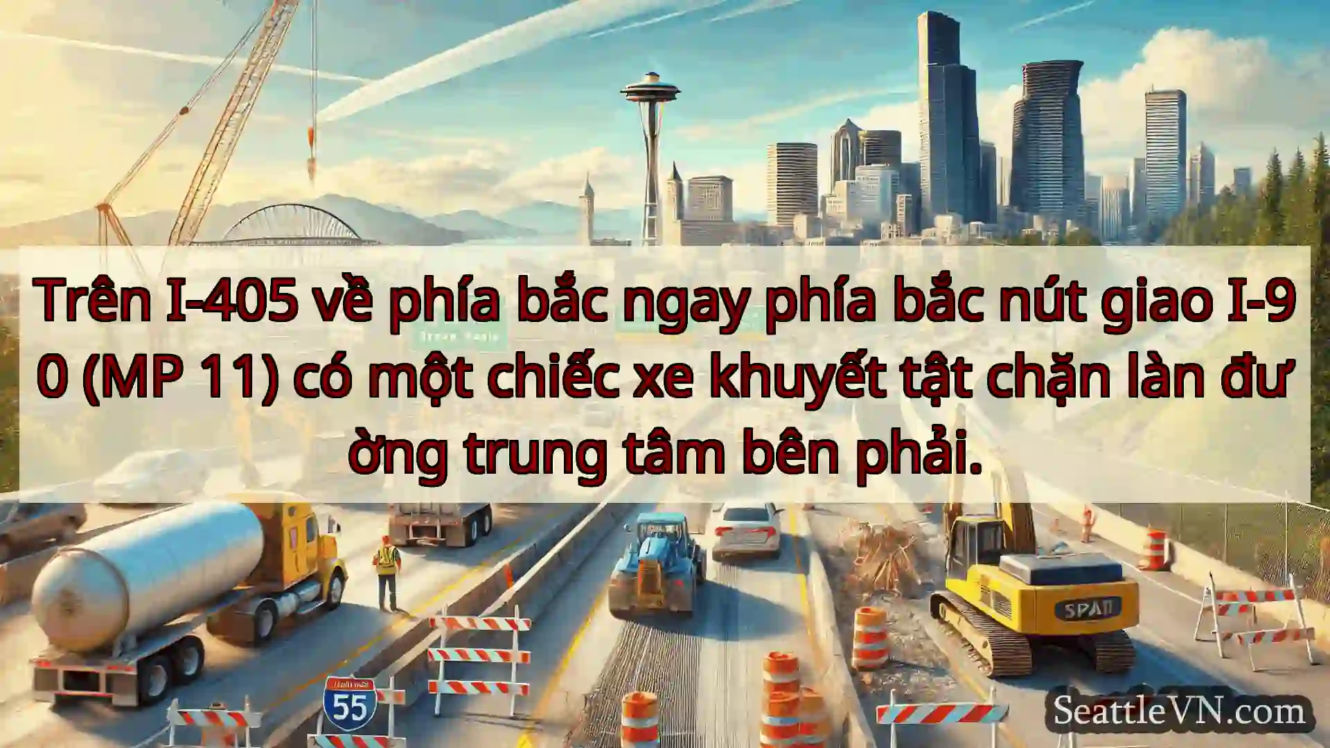 Tin tức Vận tải Seattle Trên I-405 về phía bắc ngay phía