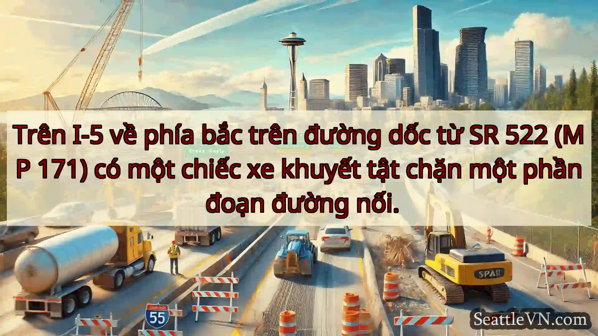 Tin tức Vận tải Seattle Trên I-5 về phía bắc trên đường