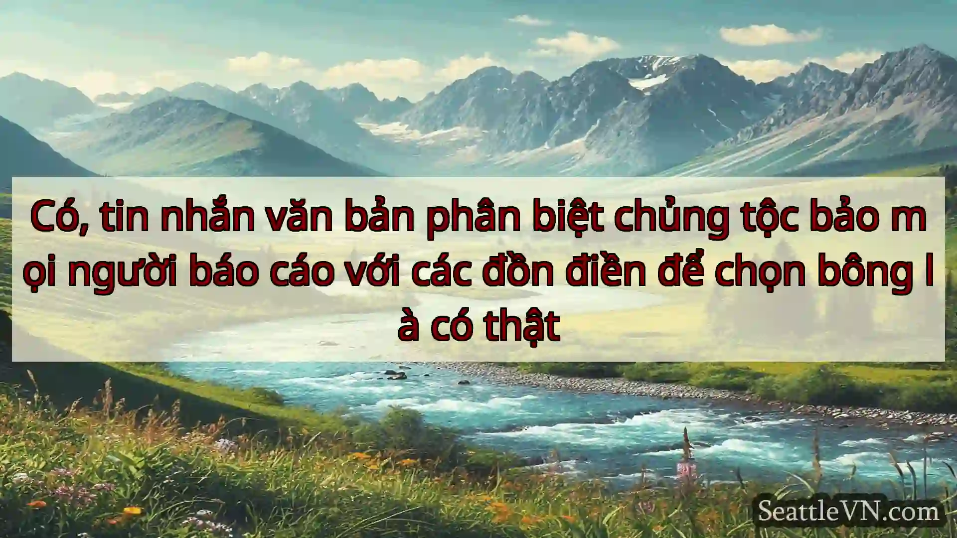 tin tức seattle Có, tin nhắn văn bản phân biệt