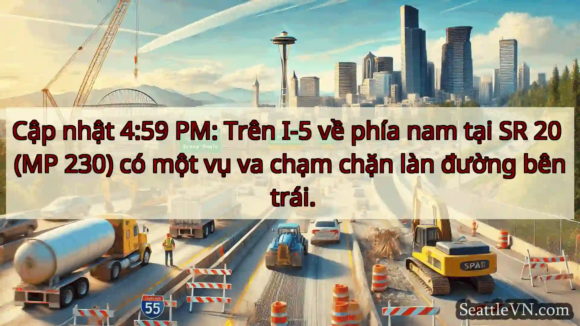 Tin tức Vận tải Seattle Cập nhật 4:59 PM: Trên I-5 về phía