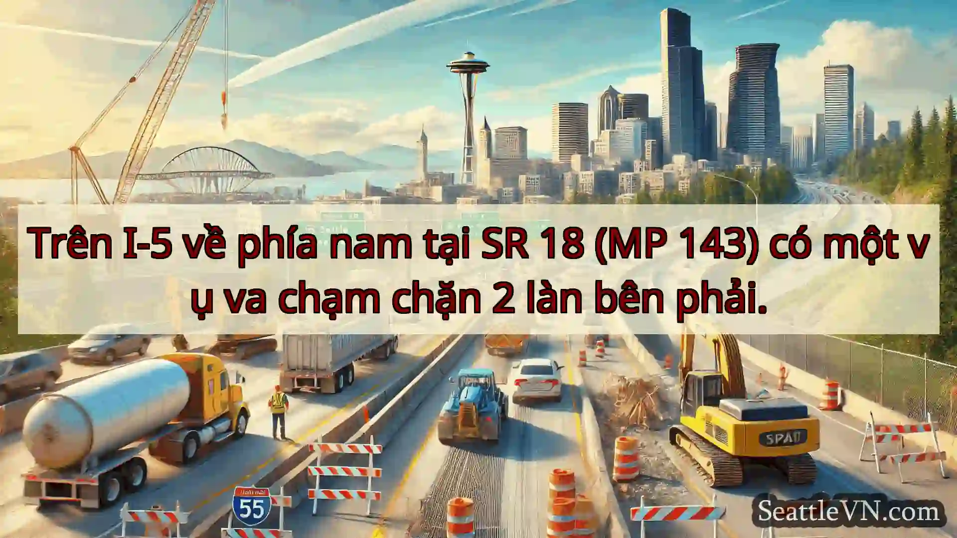 Tin tức Vận tải Seattle Trên I-5 về phía nam tại SR 18 (MP