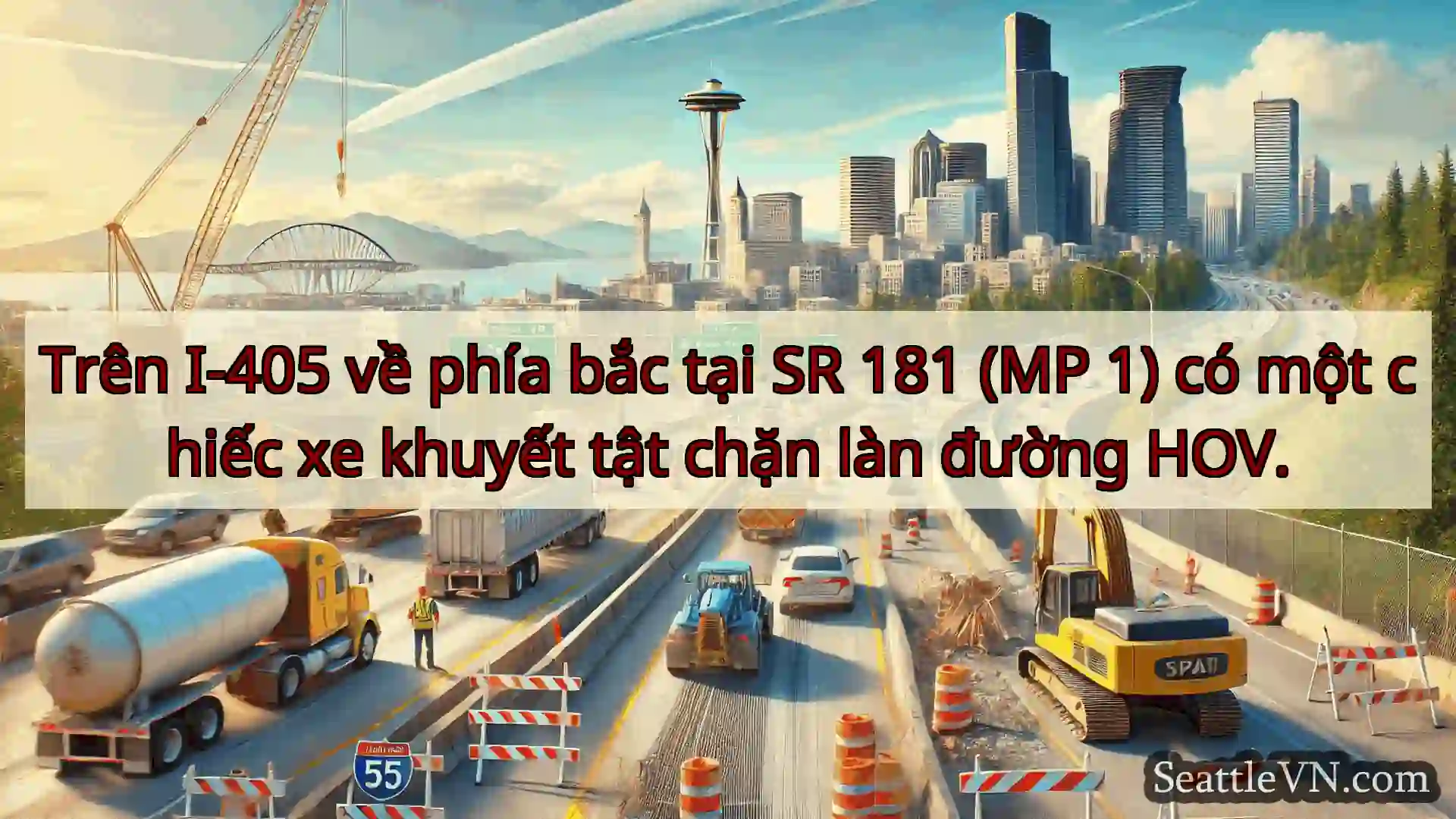 Tin tức Vận tải Seattle Trên I-405 về phía bắc tại SR 181