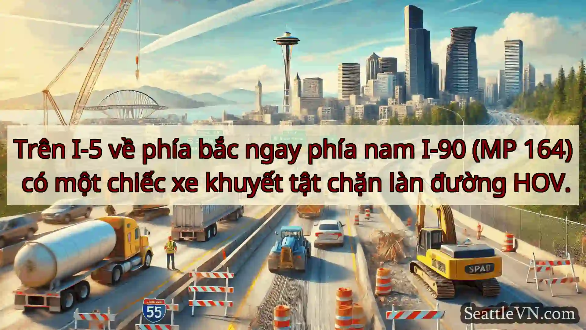Tin tức Vận tải Seattle Trên I-5 về phía bắc ngay phía nam