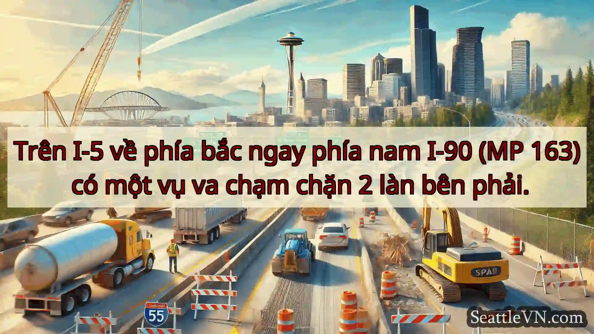 Tin tức Vận tải Seattle Trên I-5 về phía bắc ngay phía nam