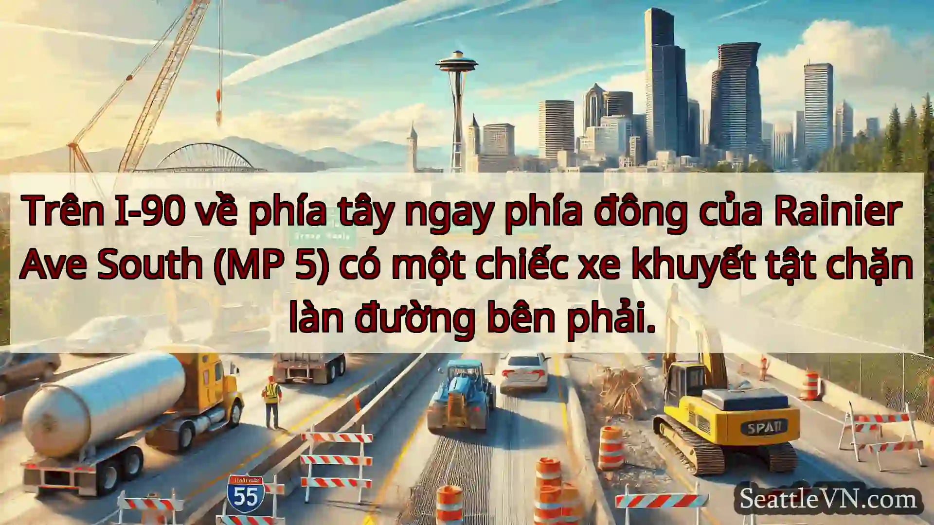 Tin tức Vận tải Seattle Trên I-90 về phía tây ngay phía