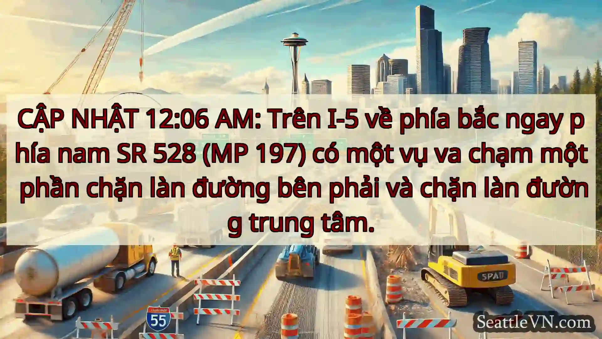 Tin tức Vận tải Seattle CẬP NHẬT 12:06 AM: Trên I-5 về