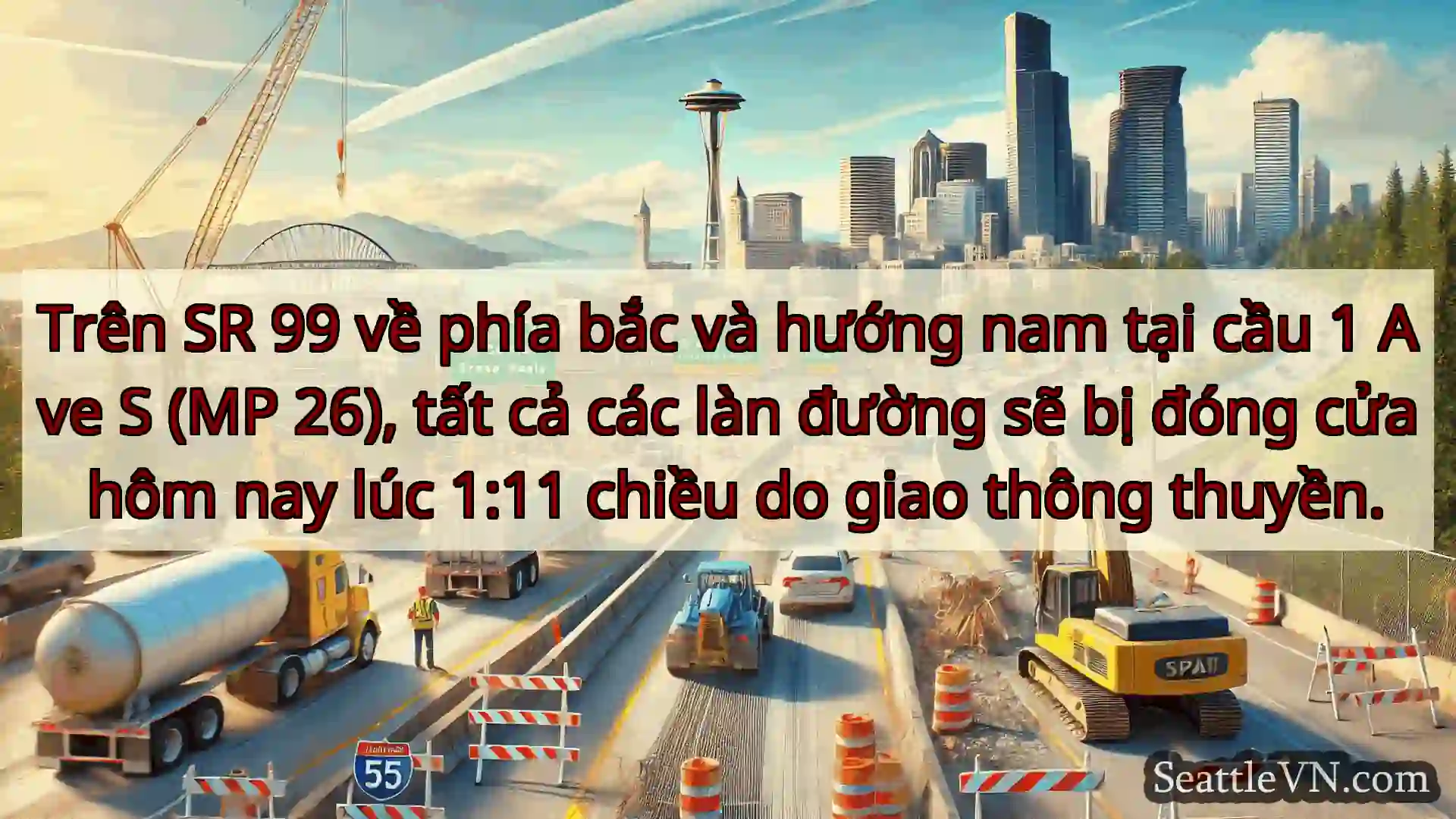 Tin tức Vận tải Seattle Trên SR 99 về phía bắc và hướng