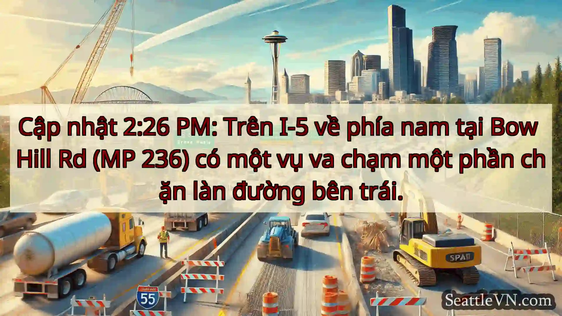 Tin tức Vận tải Seattle Cập nhật 2:26 PM: Trên I-5 về phía