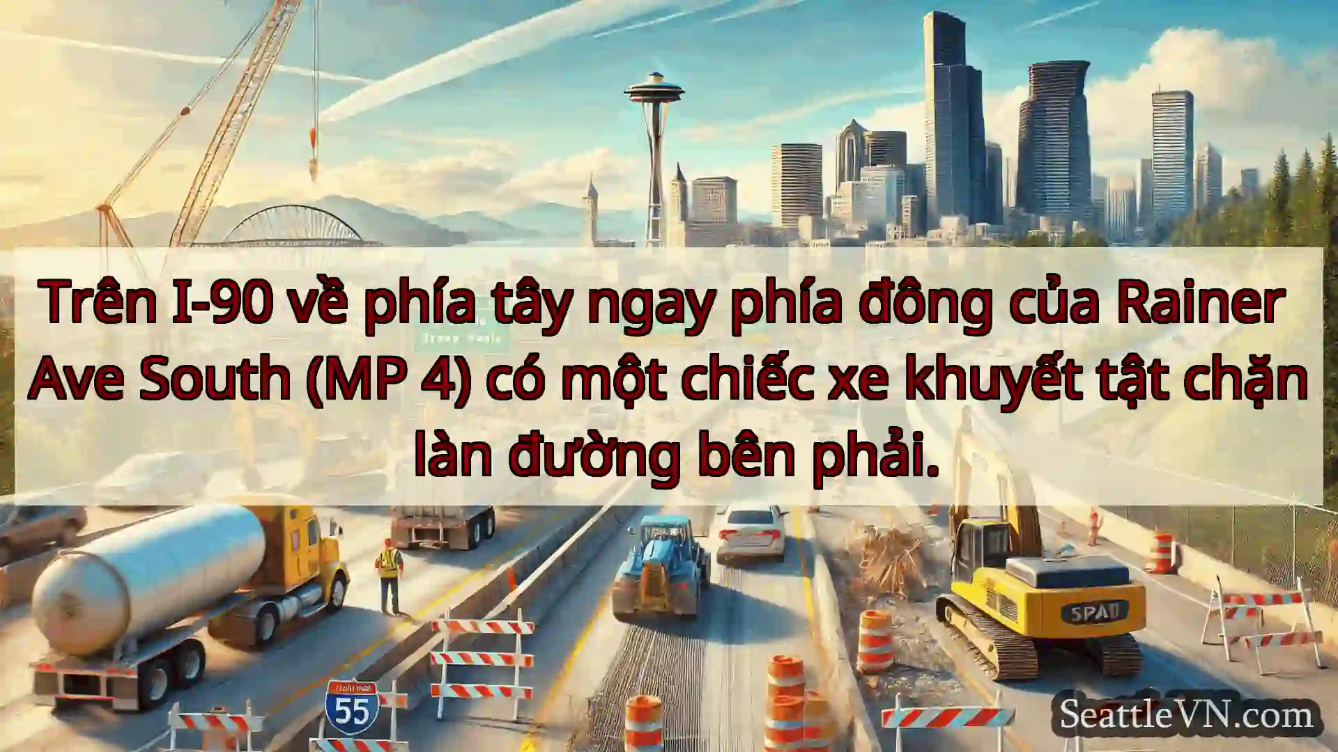 Tin tức Vận tải Seattle Trên I-90 về phía tây ngay phía