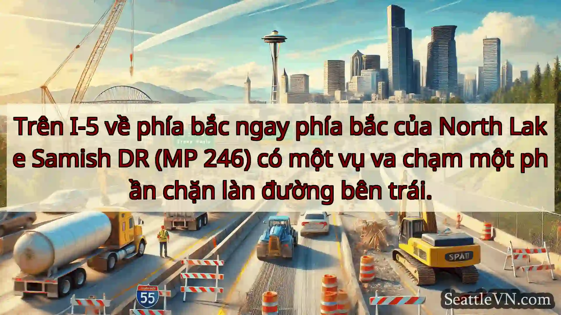 Tin tức Vận tải Seattle Trên I-5 về phía bắc ngay phía bắc