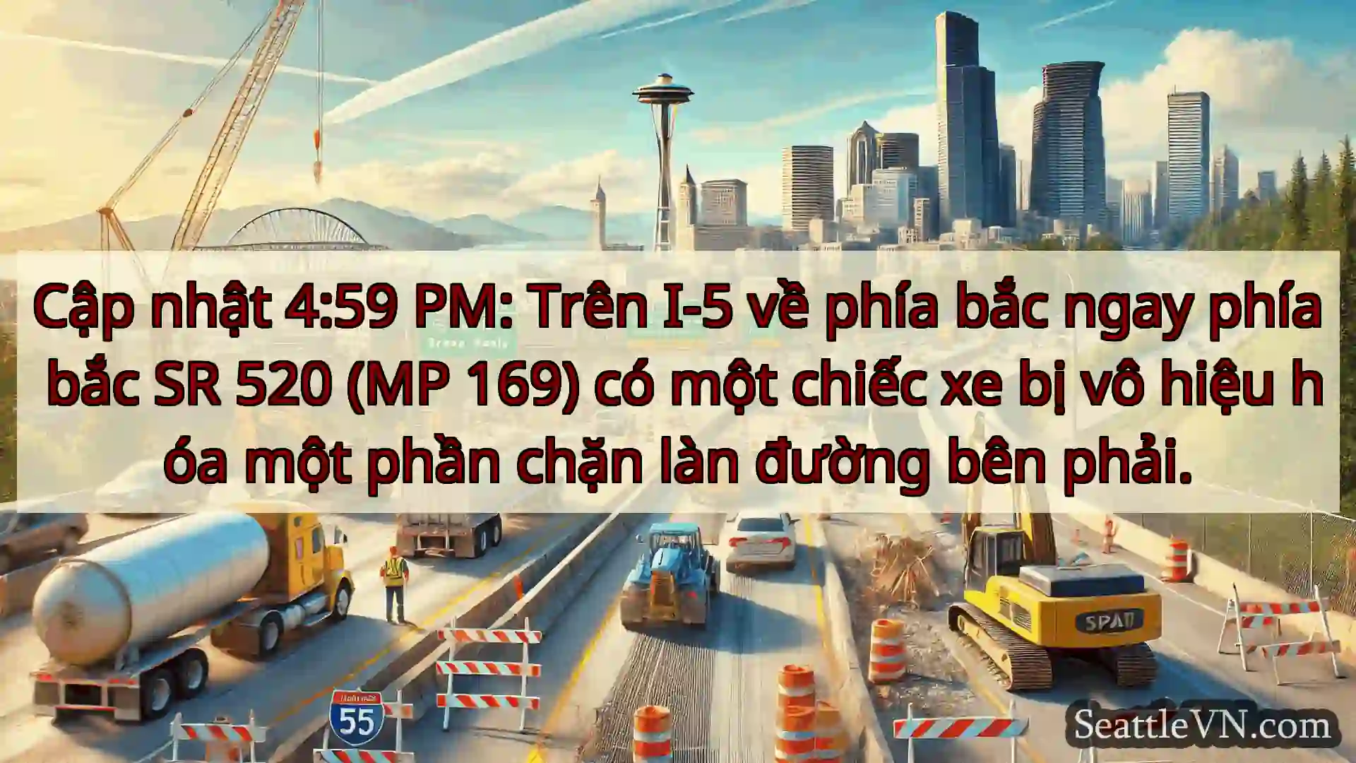 Tin tức Vận tải Seattle Cập nhật 4:59 PM: Trên I-5 về phía