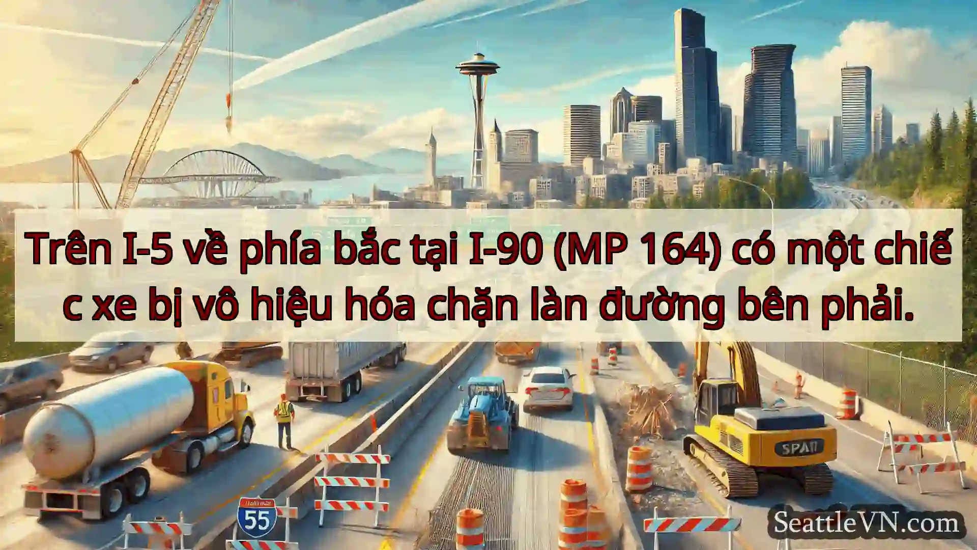 Tin tức Vận tải Seattle Trên I-5 về phía bắc tại I-90 (MP