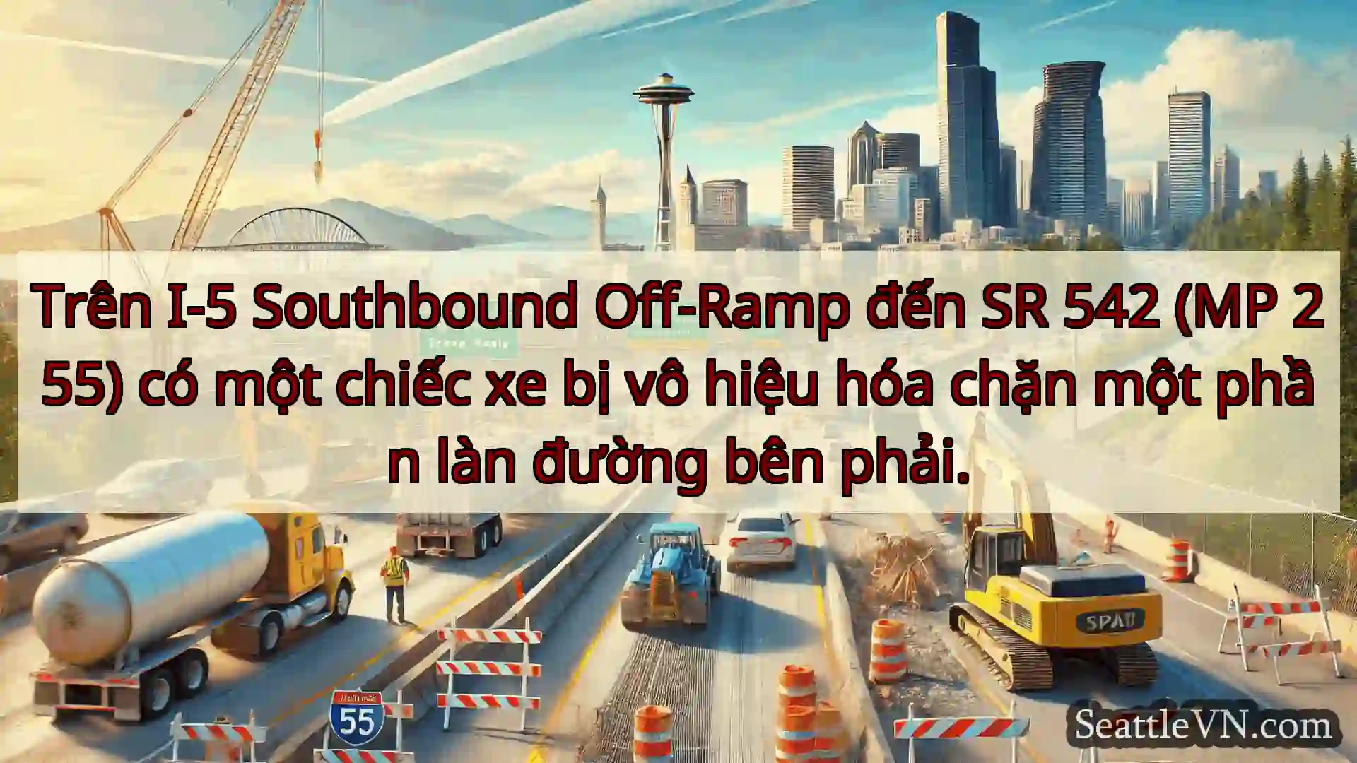 Tin tức Vận tải Seattle Trên I-5 Southbound Off-Ramp đến