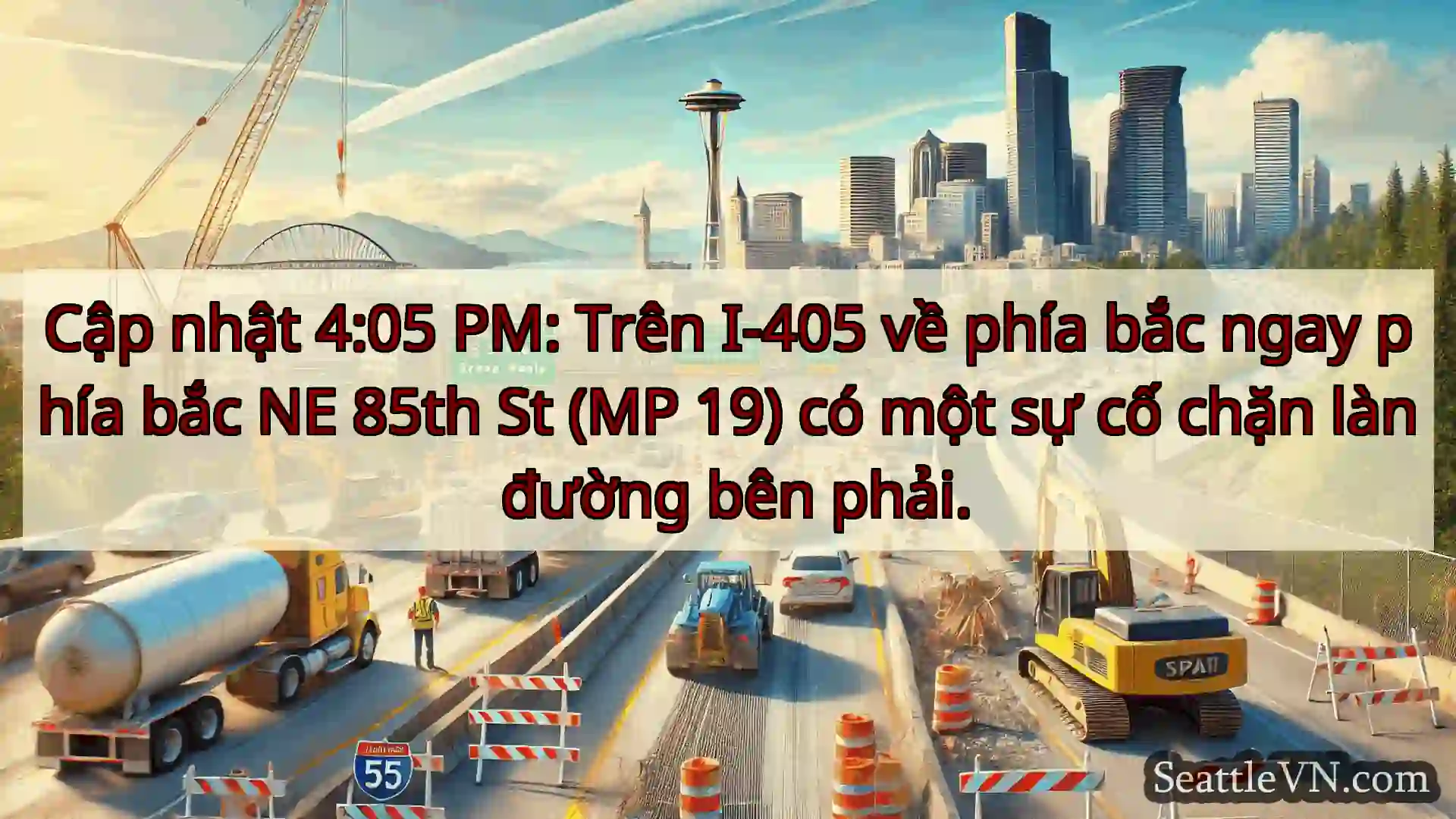 Tin tức Vận tải Seattle Cập nhật 4:05 PM: Trên I-405 về