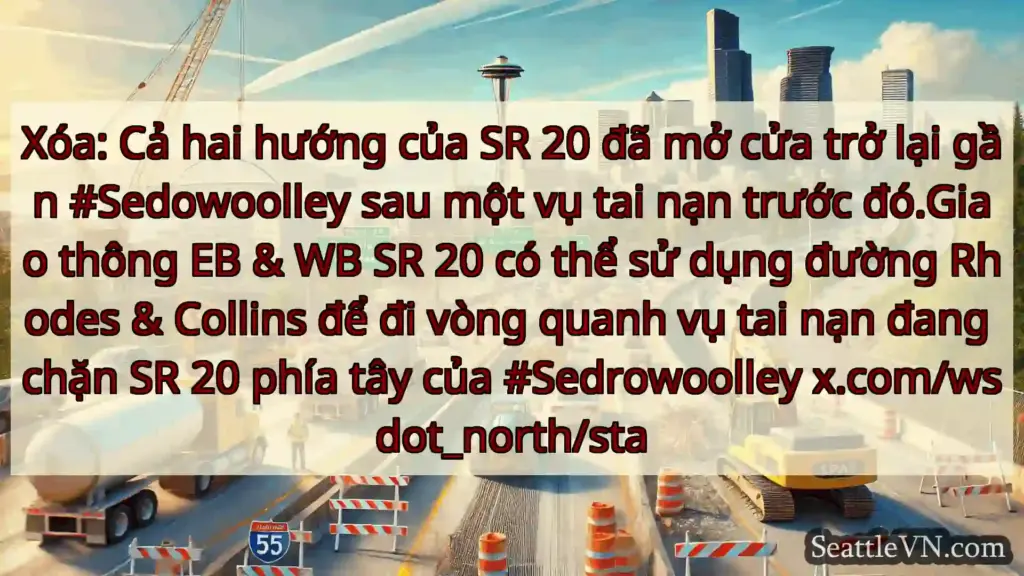 Tin tức Vận tải Seattle Xóa: Cả hai hướng của SR 20 đã mở