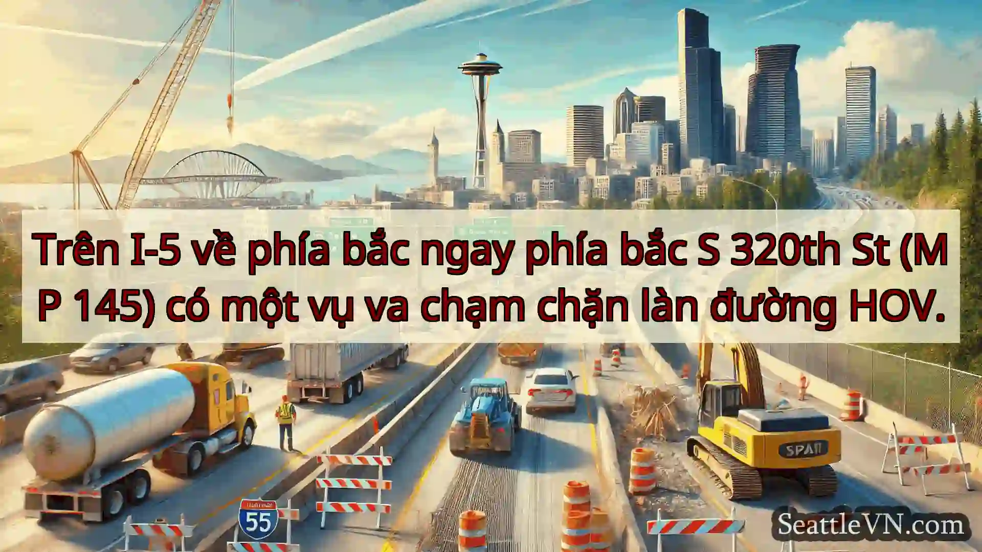 Tin tức Vận tải Seattle Trên I-5 về phía bắc ngay phía bắc
